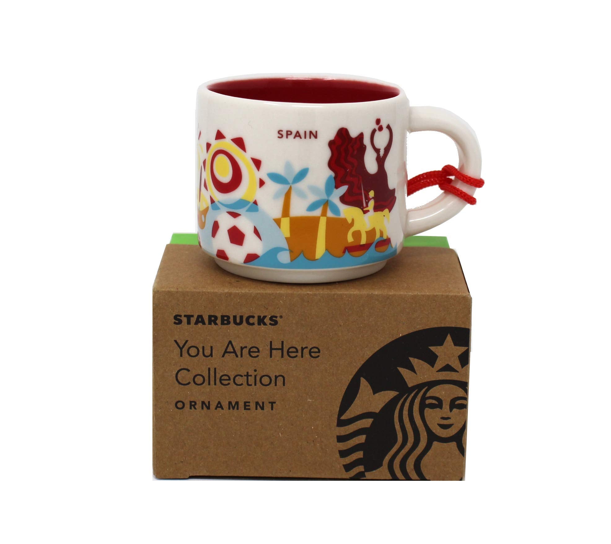 Starbucks You Are Here Series Spain Ceramic Demitasse Ornament Mug, 2 Oz