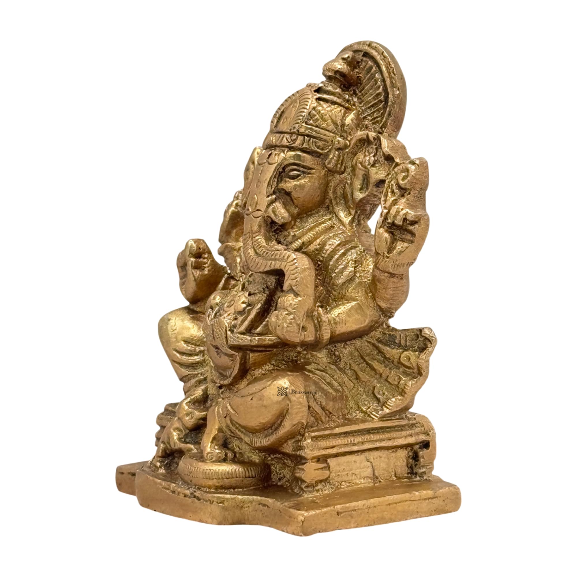 Brassaura Brass Ganesha Murti For Home And Decor Brass Ganesh Bhagwan Statue For Pooja Room Ganesha Idols For Home Entrace Decor