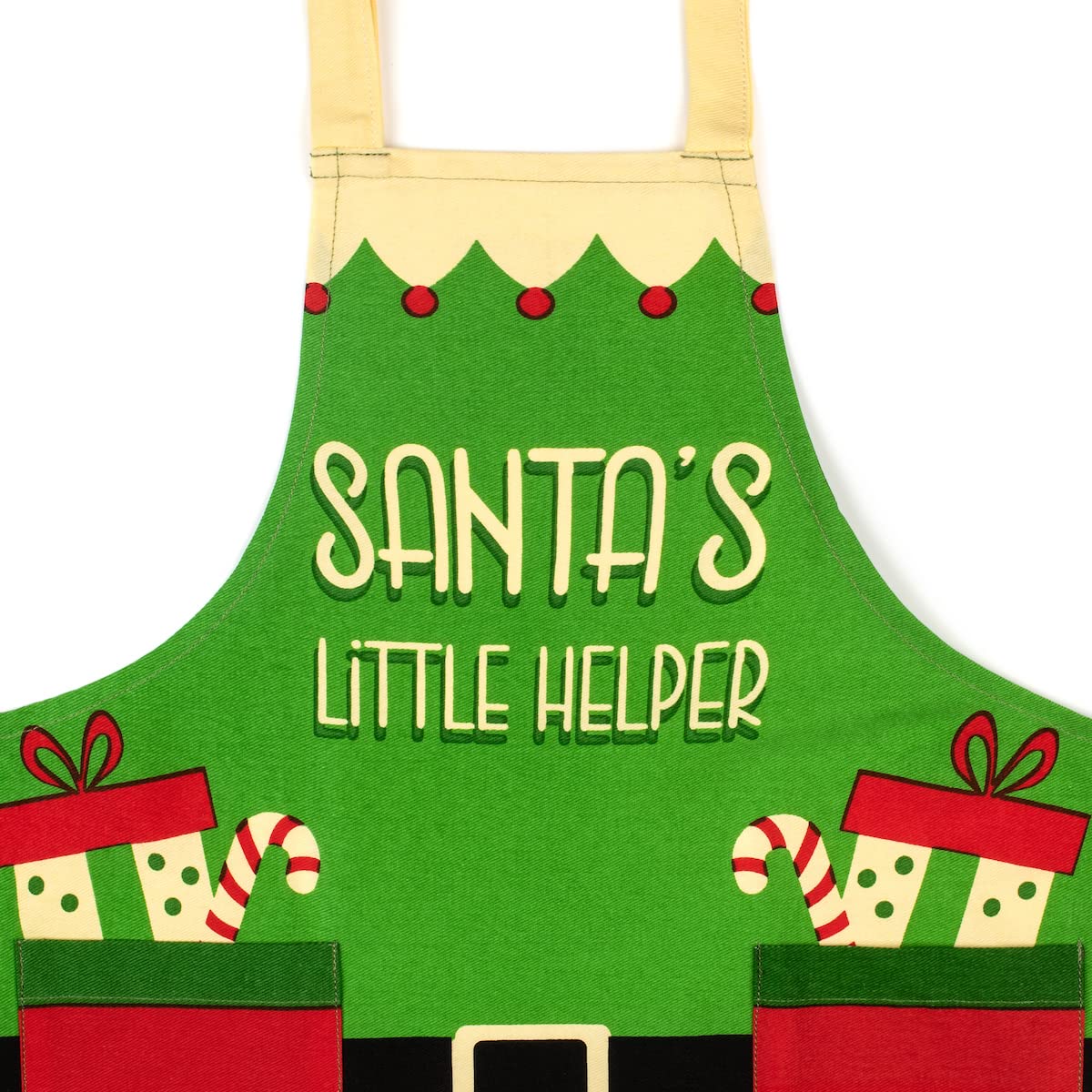 Santa'S Little Helper Kids Apron, Age 6-12, Funny Christmas Baking Apron For Kids Who Love To Bake