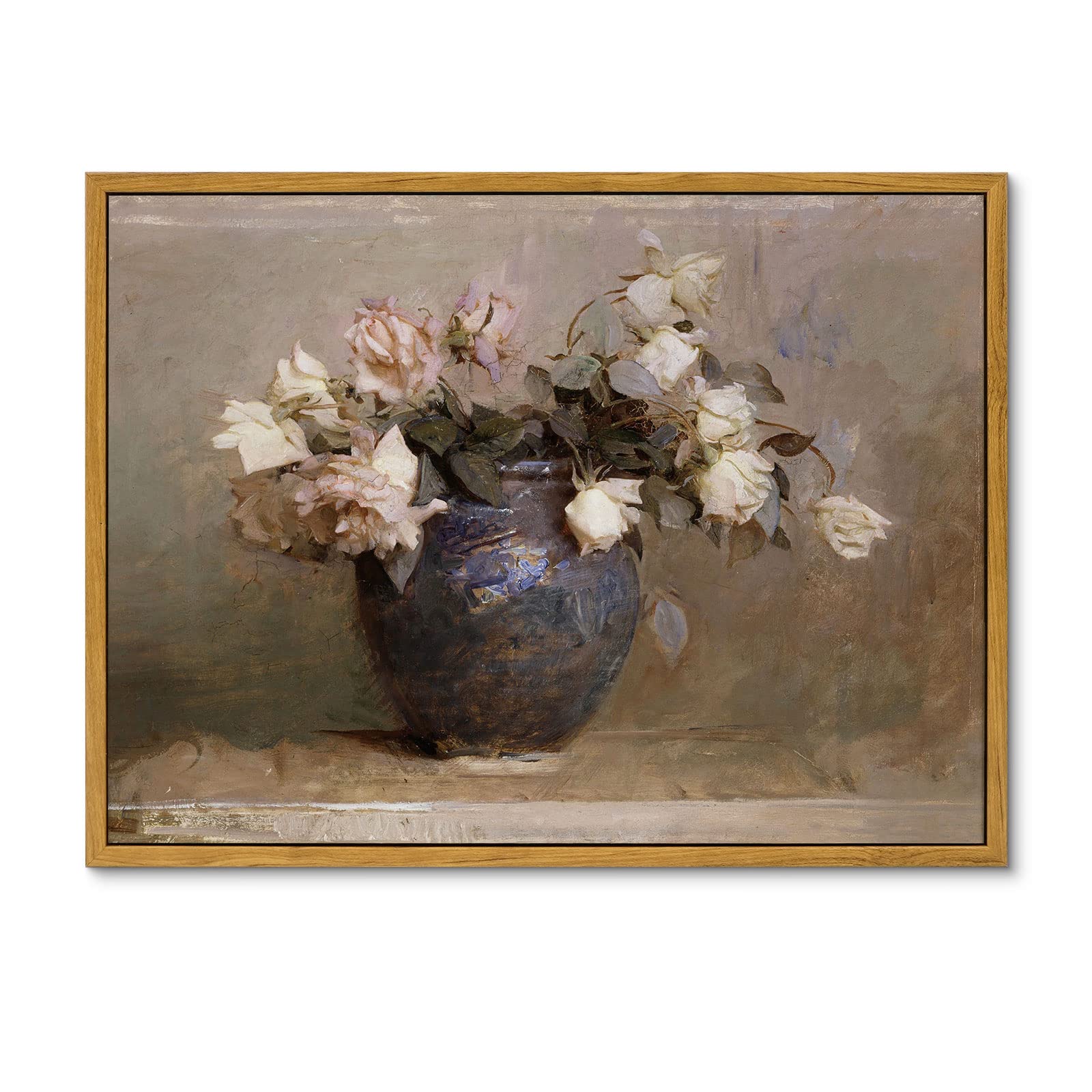 Insimsea Canvas Wall Art Room Decor Roses By Abbott Handerson Thayer Rustic Style Artwork Framed Wall Art Paintings Prints Kitch