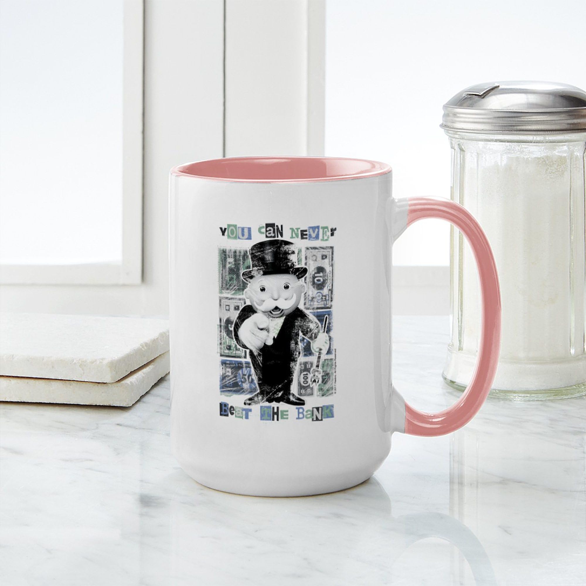 CafePress Monopoly Beat The Bank Mugs 15 oz (444 ml) Ceramic Coffee Mug
