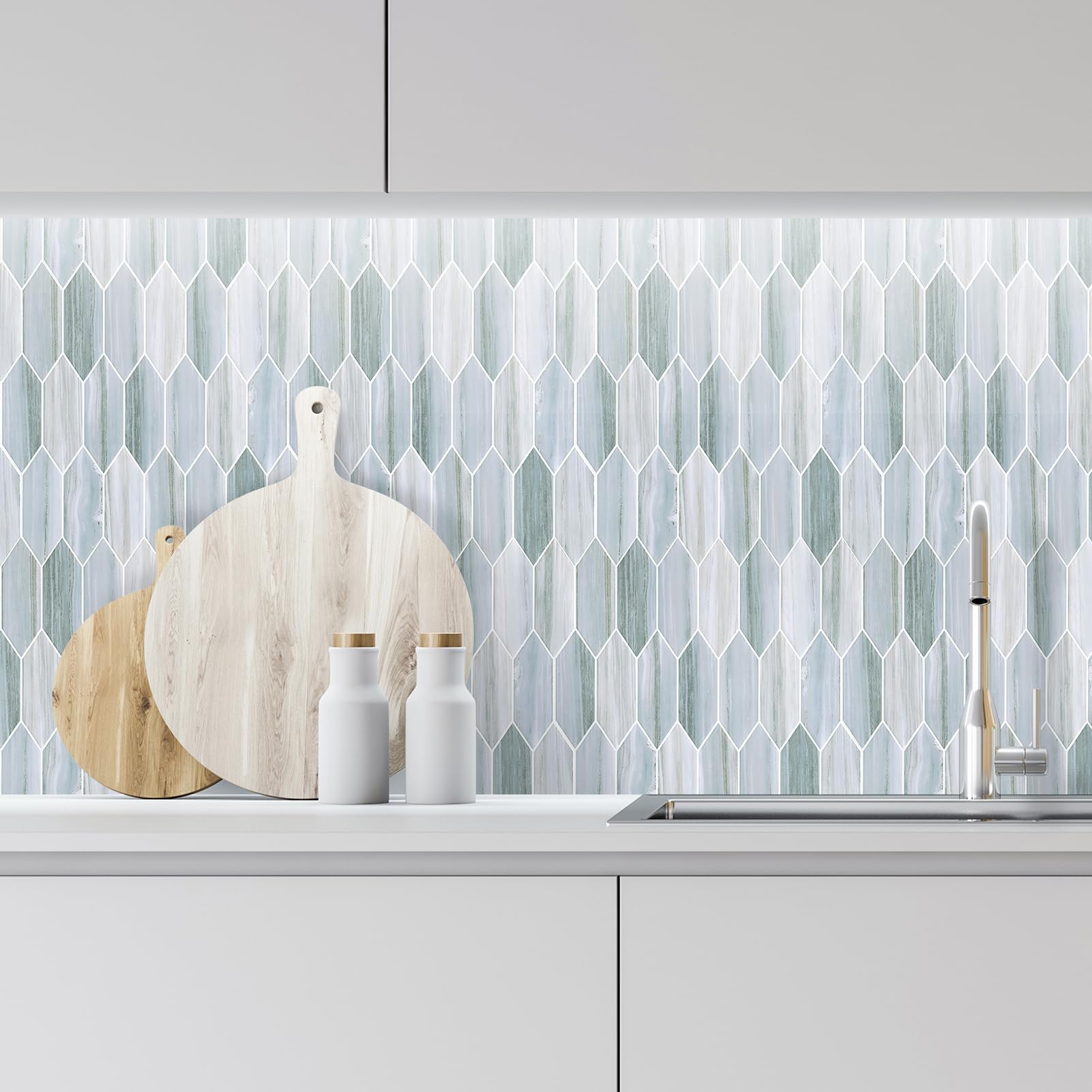 Tilingview 10-Sheet Vinyl Peel And Stick Tile For Kitchen Backsplash, Premium Self-Adhesive Tiles Plastic Wall Stickers Art Mosa