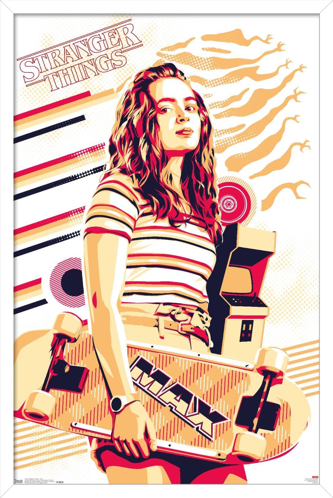 Trends International Netflix Stranger Things: Season 3 - Max Wall Poster, 22.375'' X 34'', White Framed Version