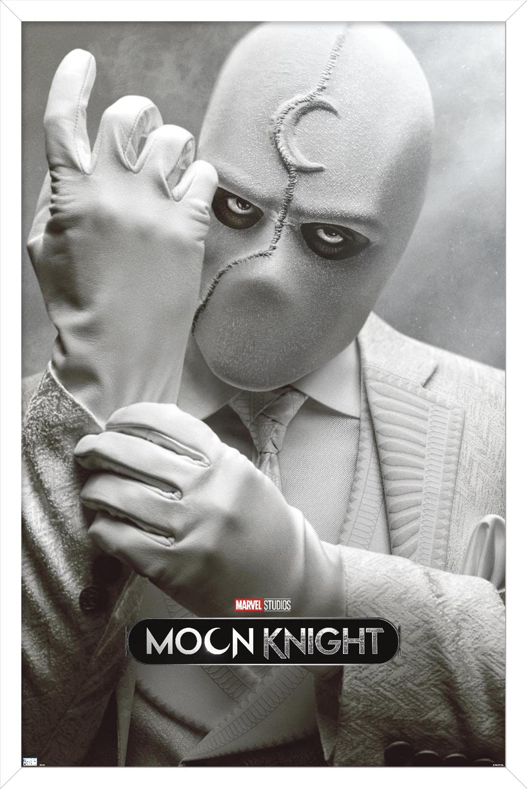 Trends International Marvel Moon Knight - Mr. Knight One Sheet Wall Poster, 14.725'' X 22.375'', White Framed Version