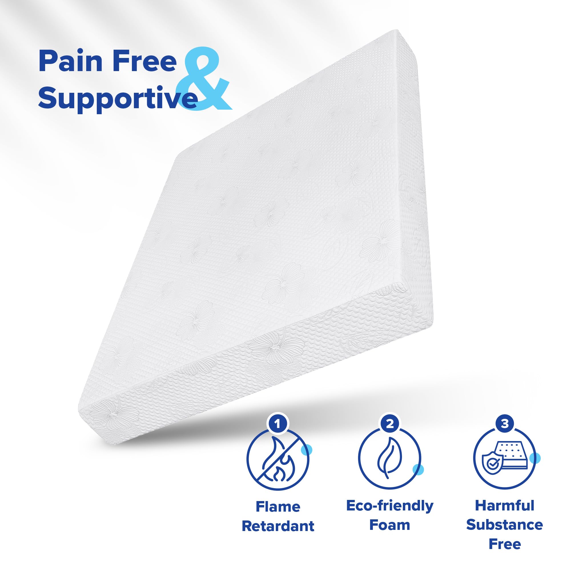 Olee Sleep Twin Mattress  8 Inch Gel Memory Foam Mattress  Gel Infused for Comfort and Pressure Relief  CertiPUR-US Certified  Bed-in-a-Box  Medium Firm  Twin Size