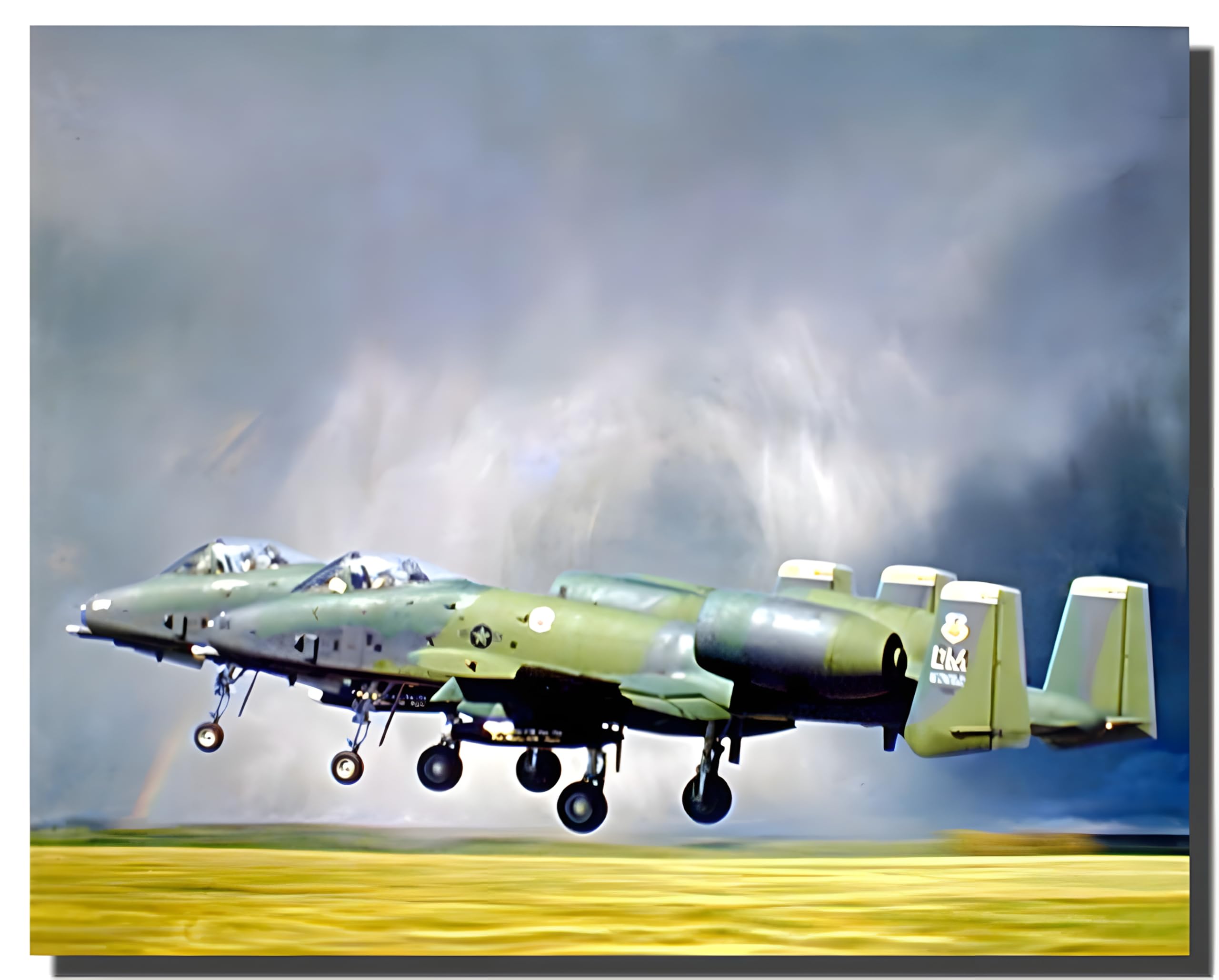 Military Aviation Wall Decor Airforce A-10 Thunderbolt Warthog Jet Airplane Art Print Poster (16X20)