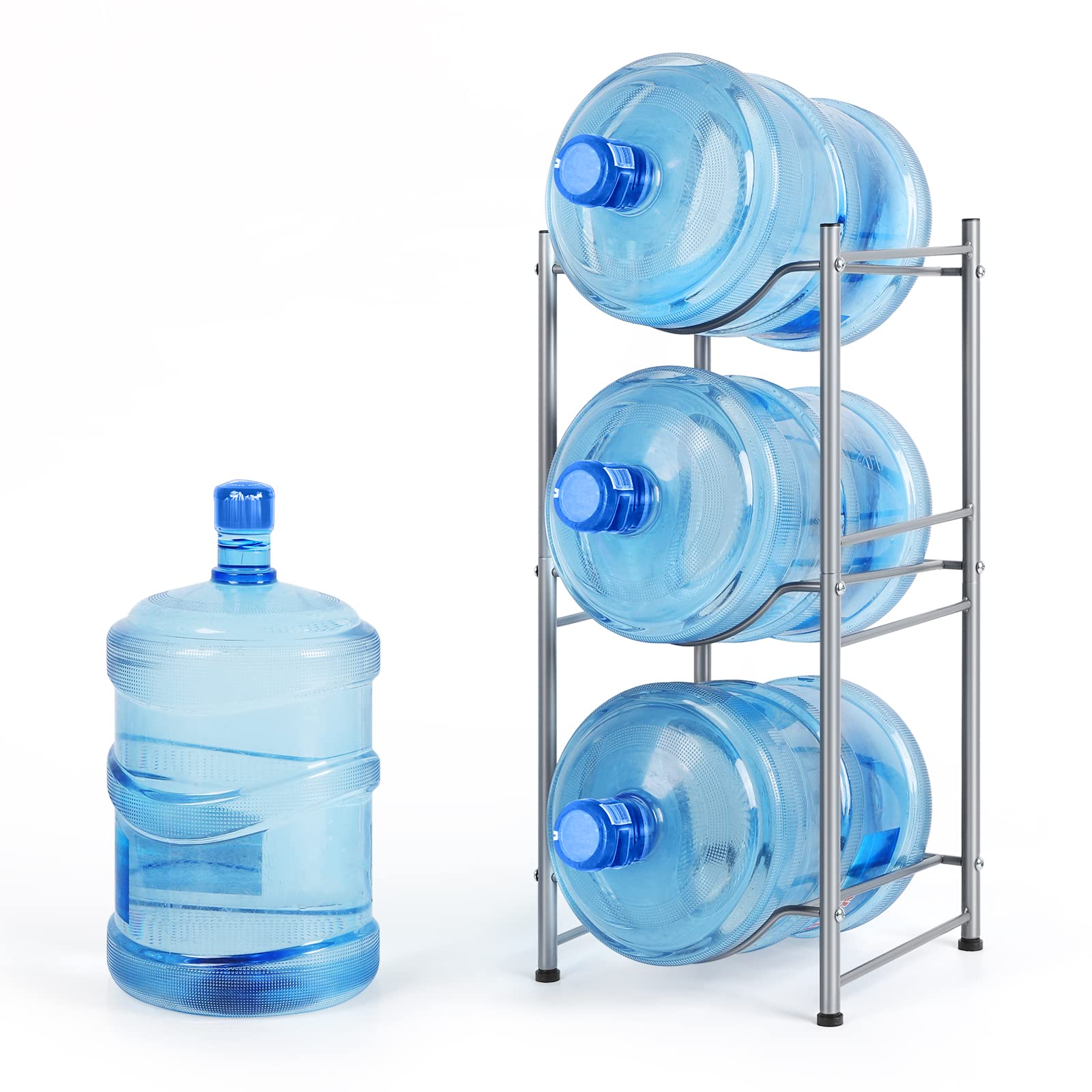 5 Gallon Water Bottle Holder Water Cooler Jug Rack For 3 Bottles Storage Detachable Heavy Duty Water Jug Organizer Stand For Hom