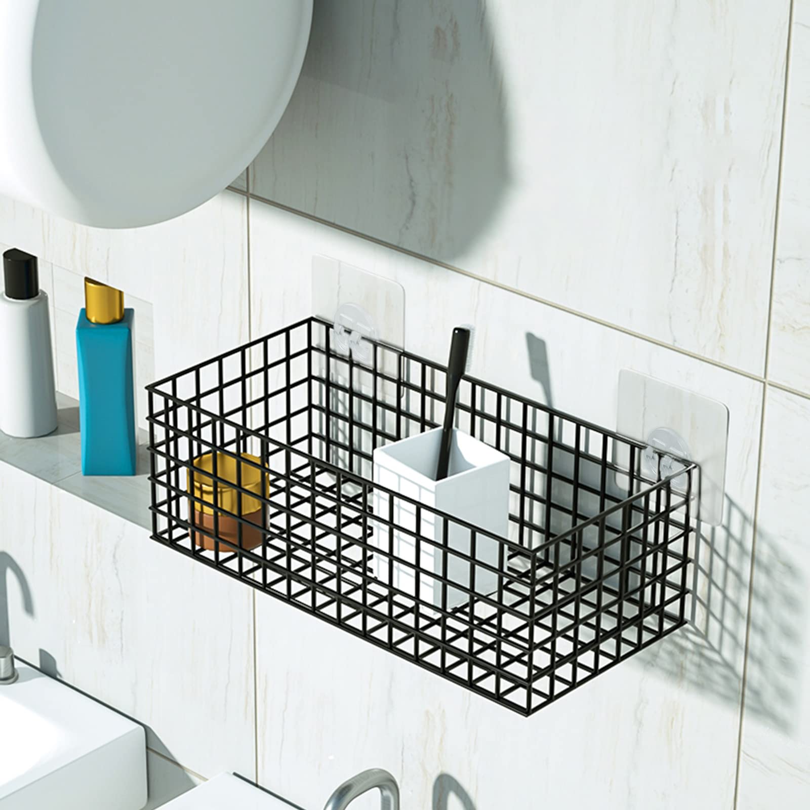 8 Pack Shower Caddy Adhesive Replacement, Adhesive Shower Hooks Strong Adhesive Wall Hooks Waterproof Adhesive Hooks For Shower