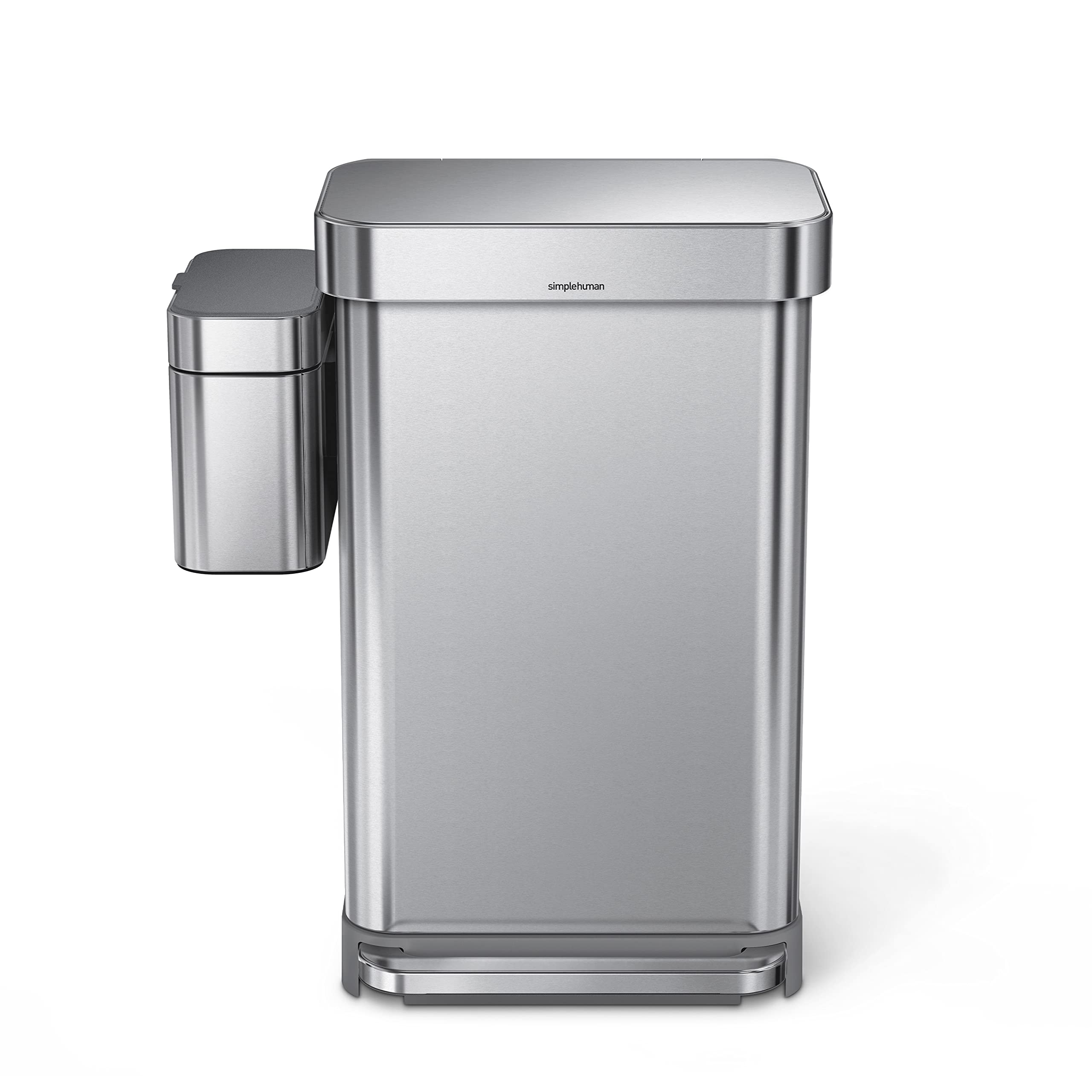 Simplehuman Compost Caddy, Detachable And Countertop Bin, 4 Liter / 1.06 Gallon, Brushed Stainless Steel