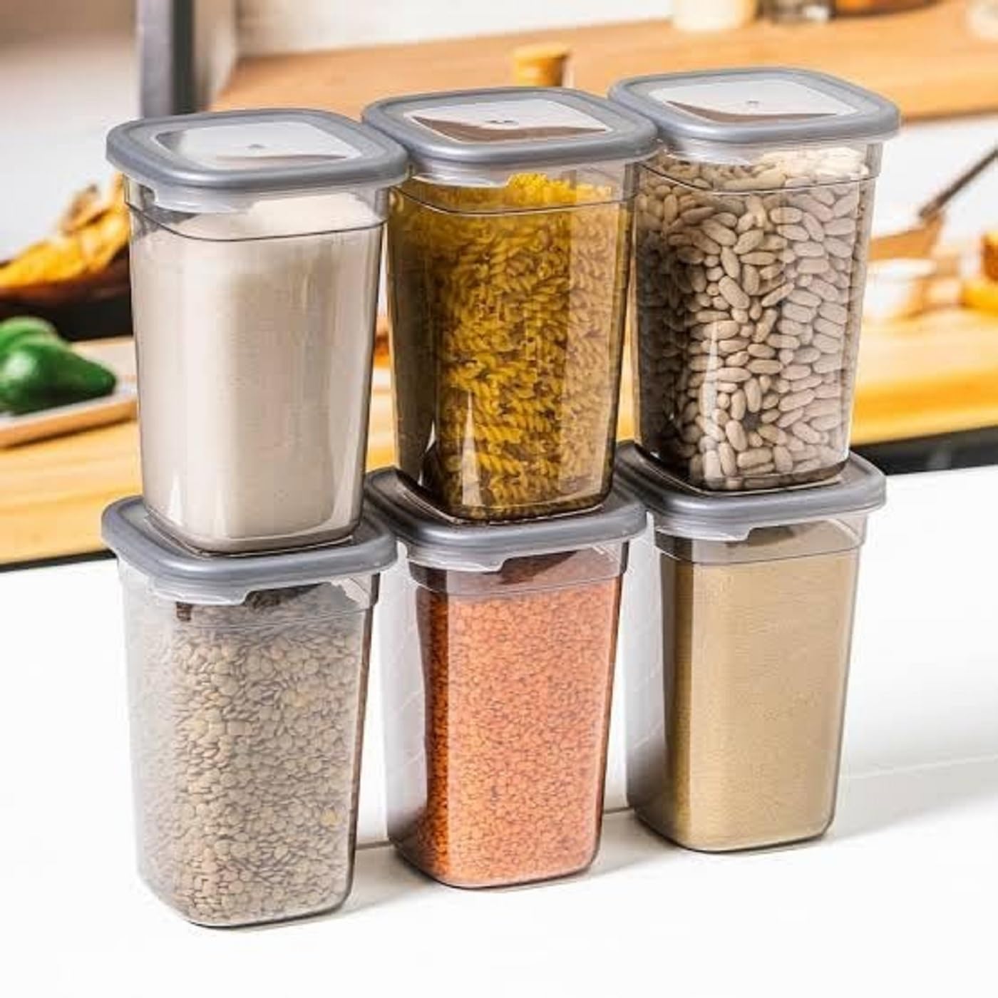 Striwom Airtight Kitchen Storage And Containers,Kitchen Storage Box For Pulses, Cereals, Grains, Dry Fruits,Pantry Organization,