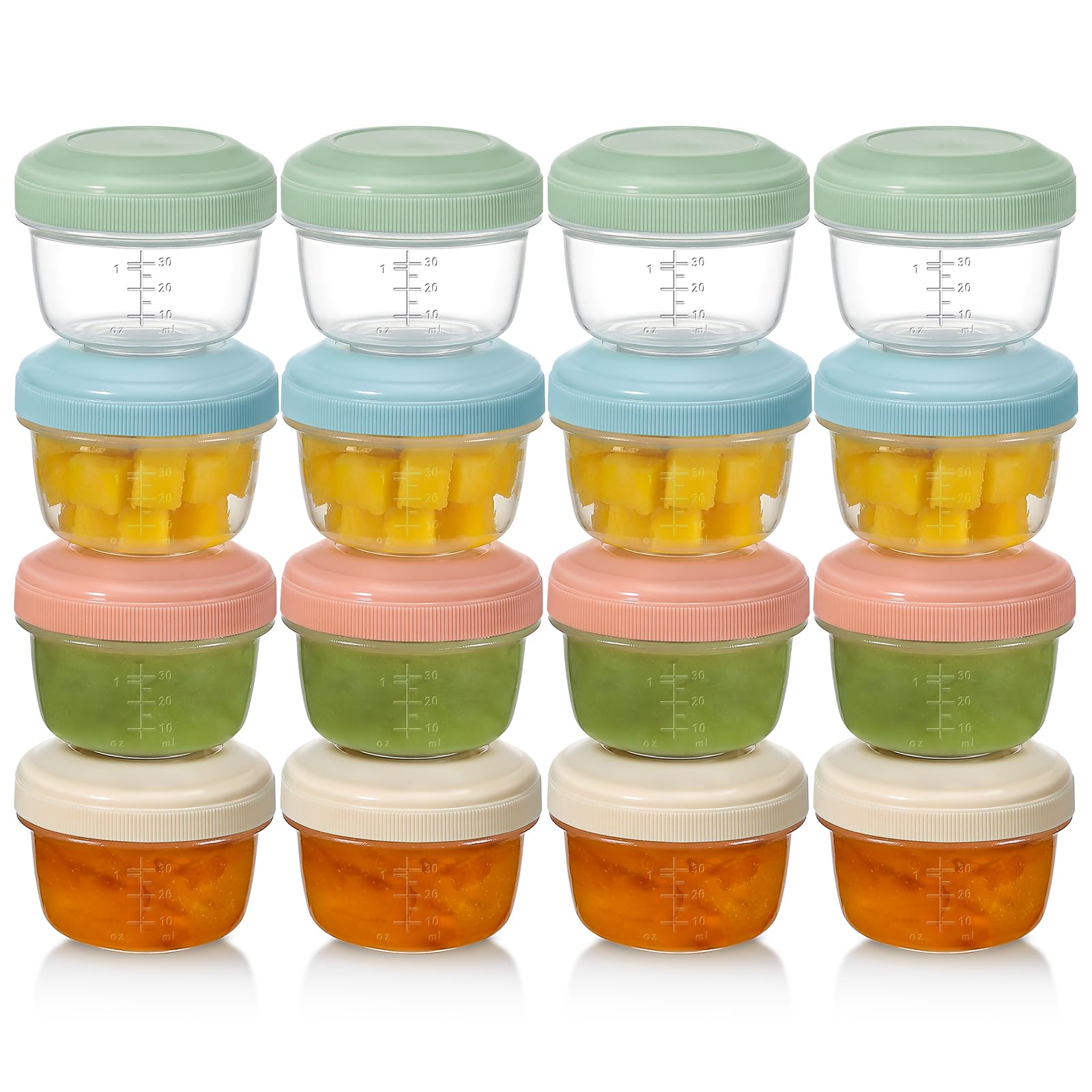 Vitever [16 Pack 2 Oz Salad Dressing Container To Go, Small Condiment Containers With Lids For Lunch Bento Box, Reusable Plastic