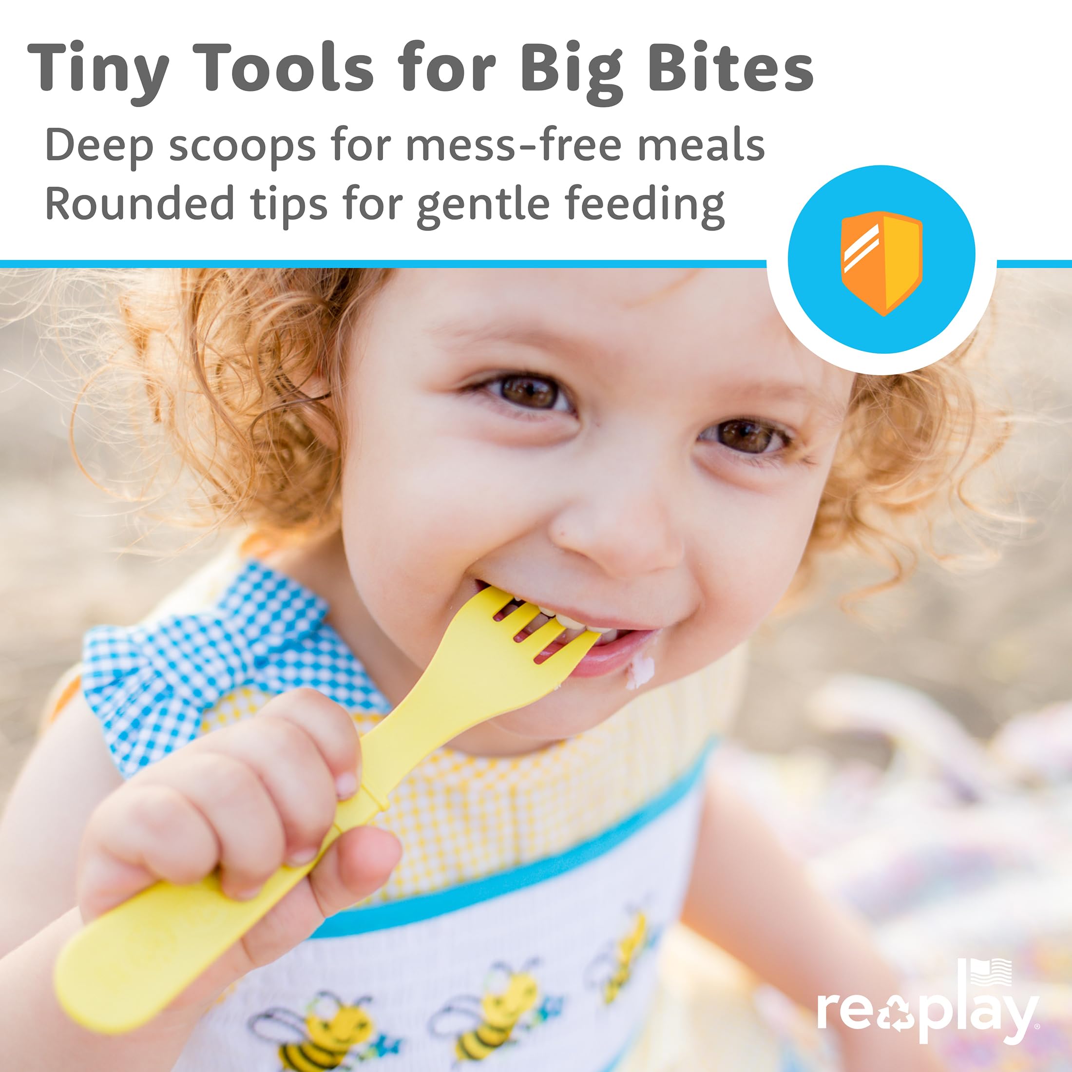 RE-PLAY Made in USA 8pk Toddler Feeding Utensils Spoon and Fork Set  Made from BPA Free Eco Friendly Recycled Milk Jugs - Virtua