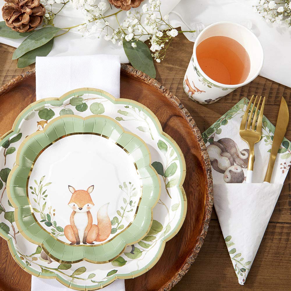 Kate Aspen Woodland Baby Shower, One Size (Pack Of 16), 8 Oz. Paper Cups (Set Of 16)