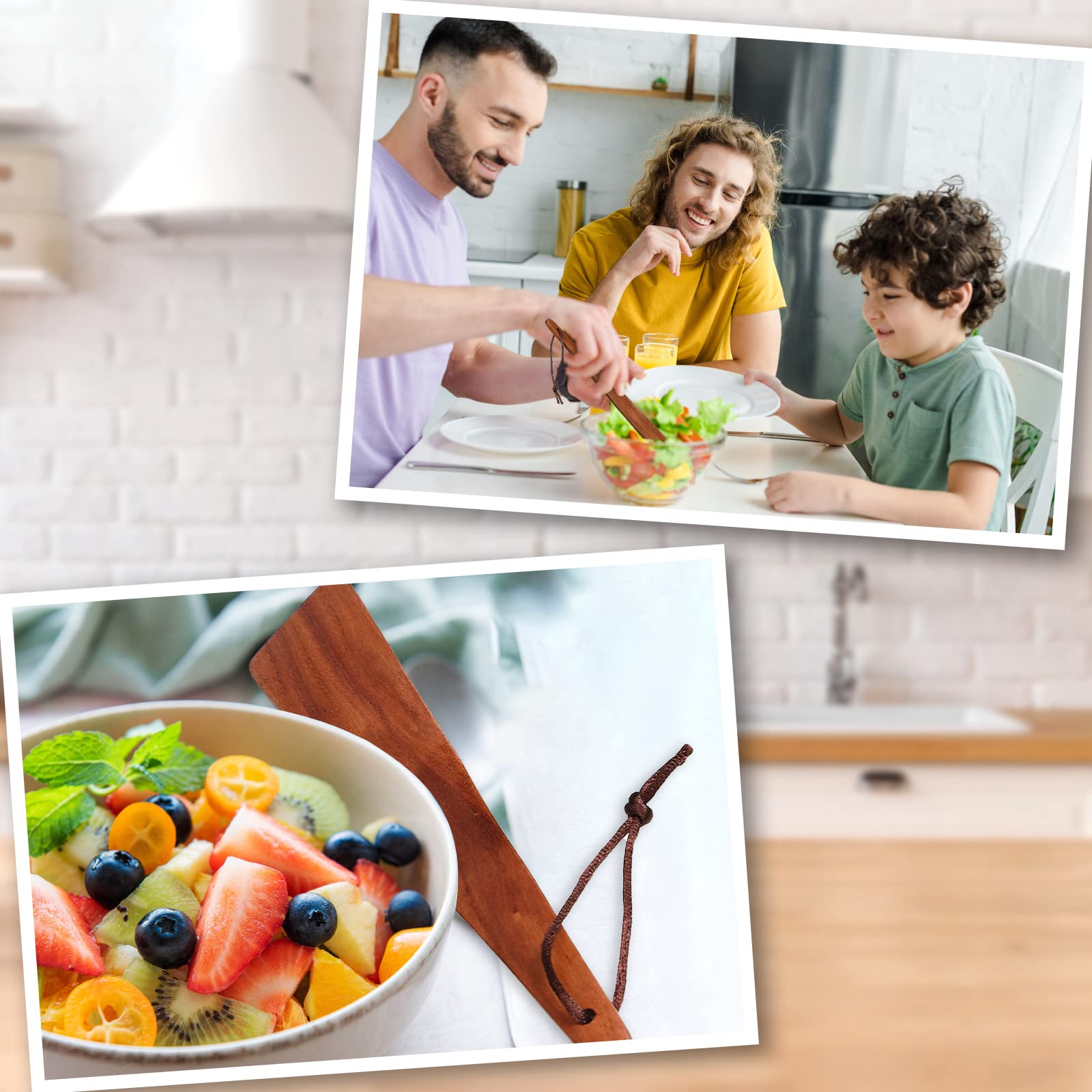 2 Pieces 9.8 Teak Wood Spatula For Cooking Flat Wooden Turner Small Wood Flipper Egg Scraper Iron Spatula Wood Cooking Utensil F