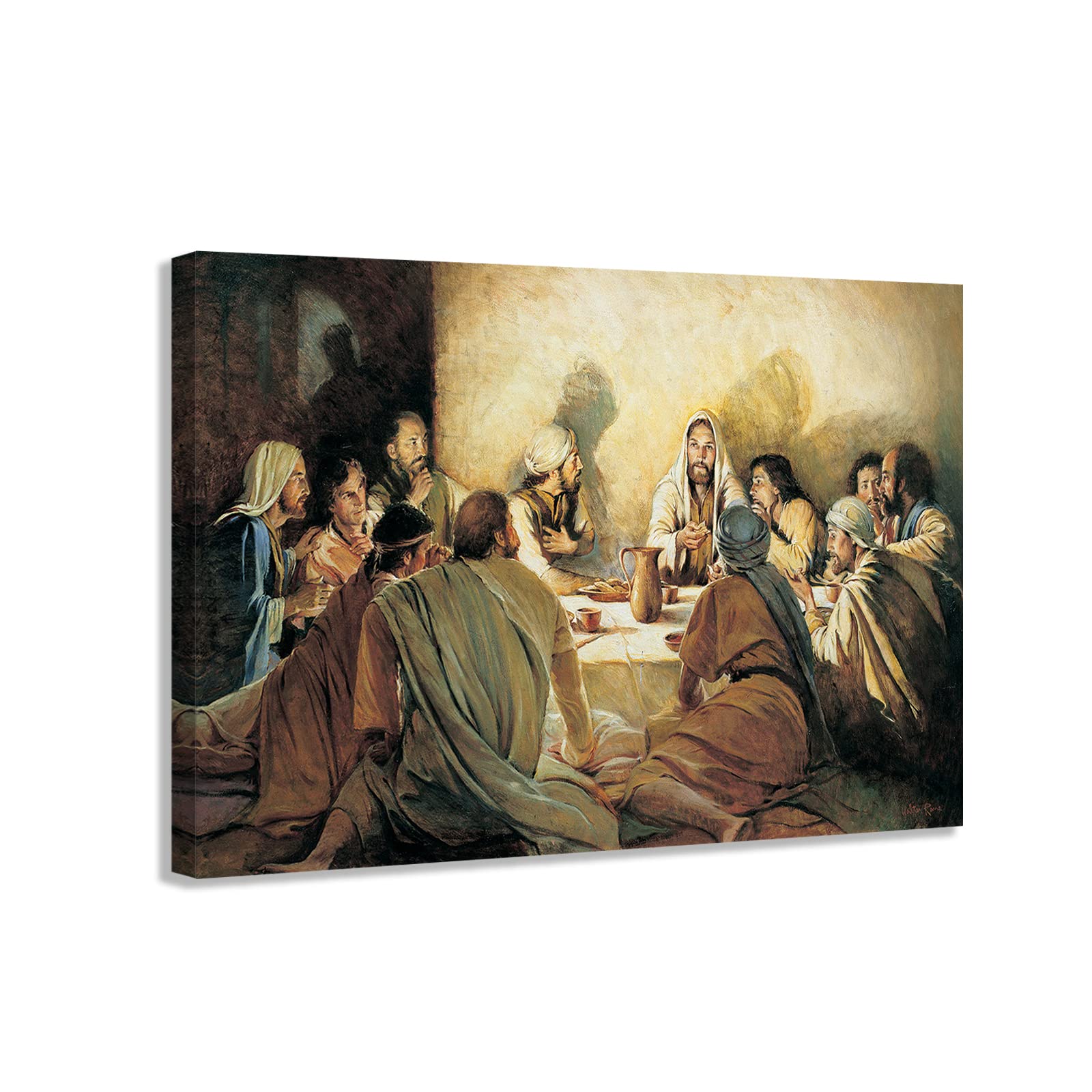 Jesus Christ Canvas Wall Art The Last Supper Modern Religious God Poster Hd Framed Print Artwork Painting Picture For Bedroom Li