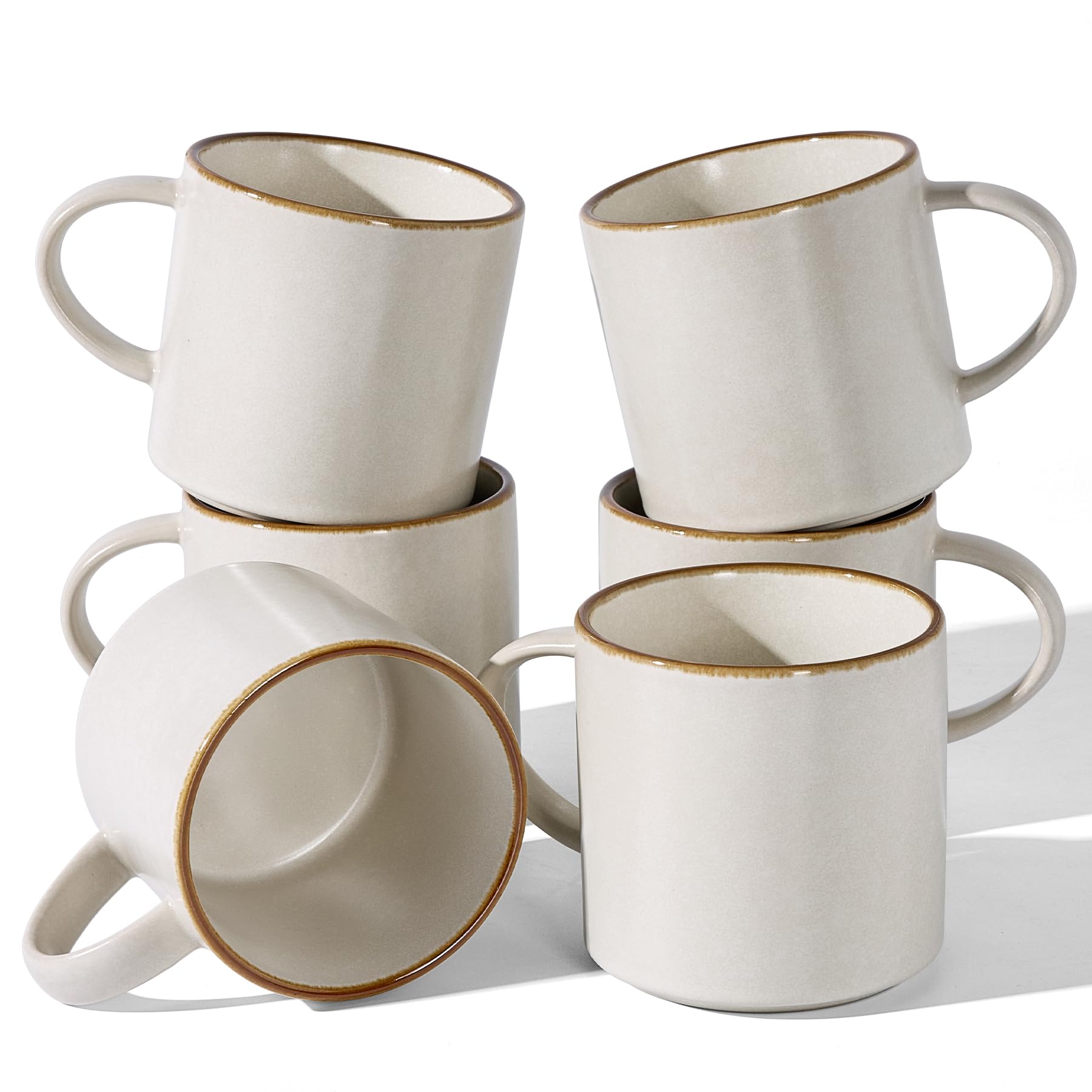 famiware Coffee Mugs Set of 6, Nebula 14oz Coffee Mugs Ceramic Cup Set