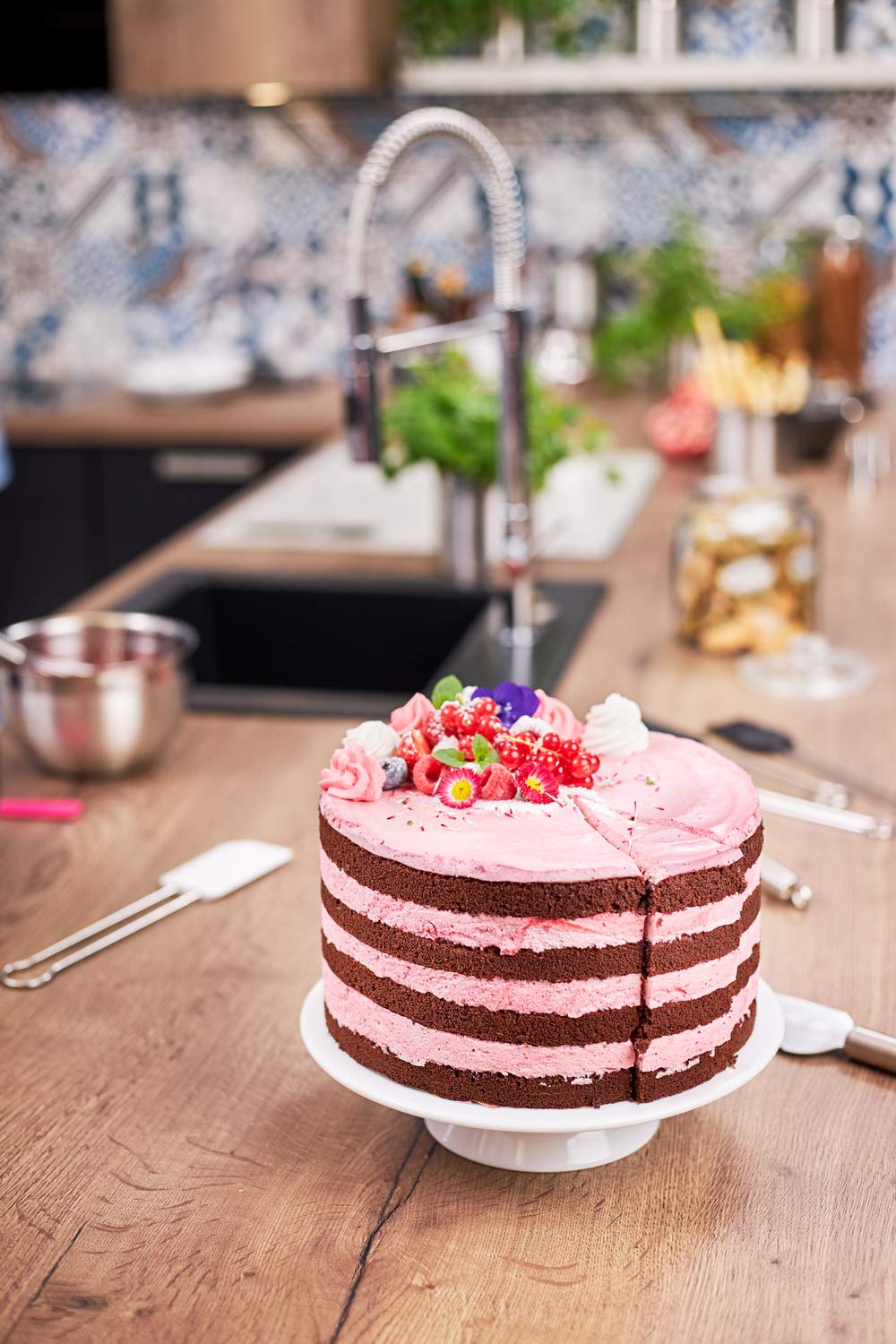 Rsle Stainless Steel Round Handle Kitchen Strainer, Fine Mesh, 6.3-Inch