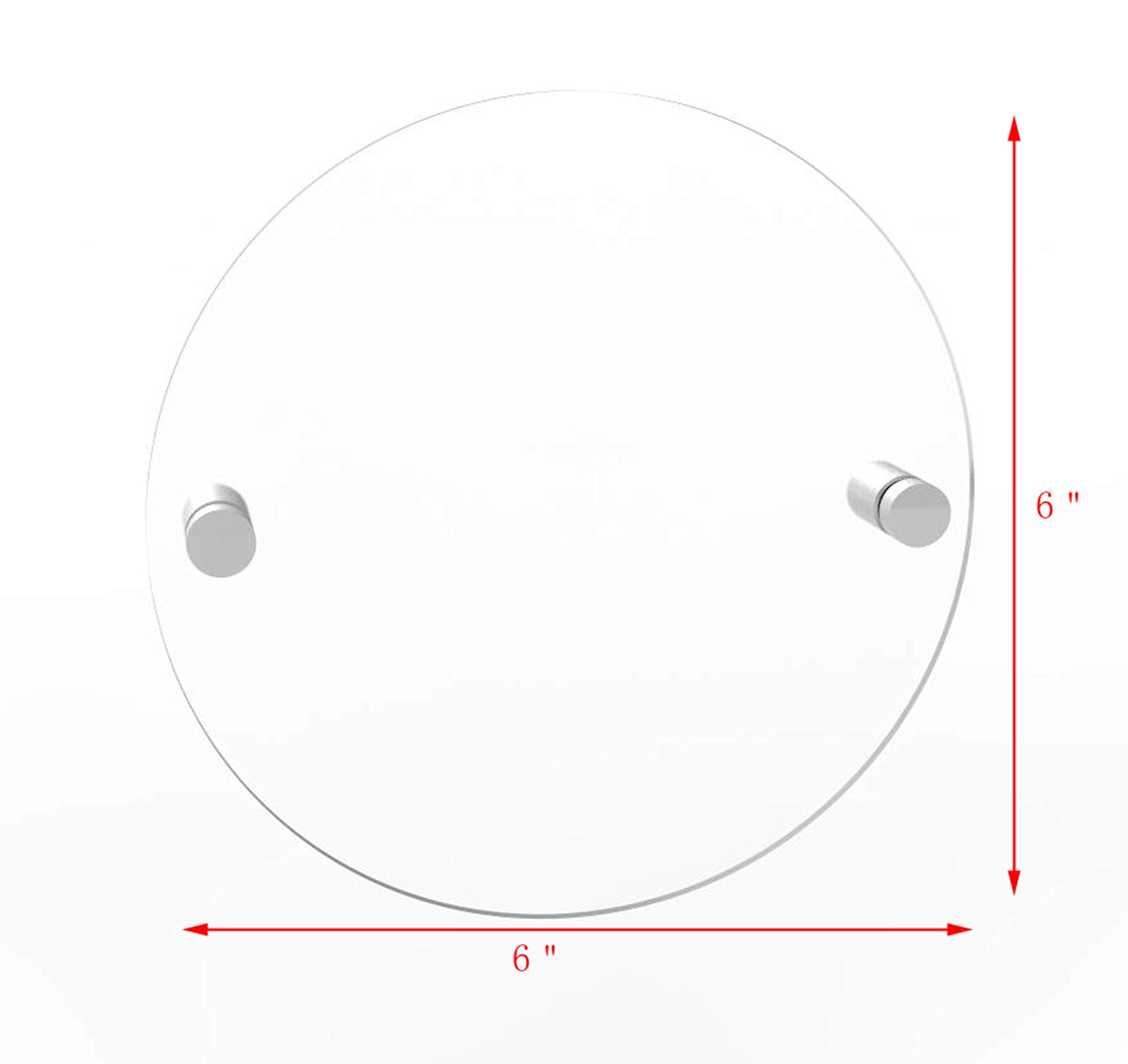 FixtureDisplays Office Name Sign Holder Hotel Room Sign Blank Door Sign Plaque Wall Mount Clear 119886-6 * 6-FBA