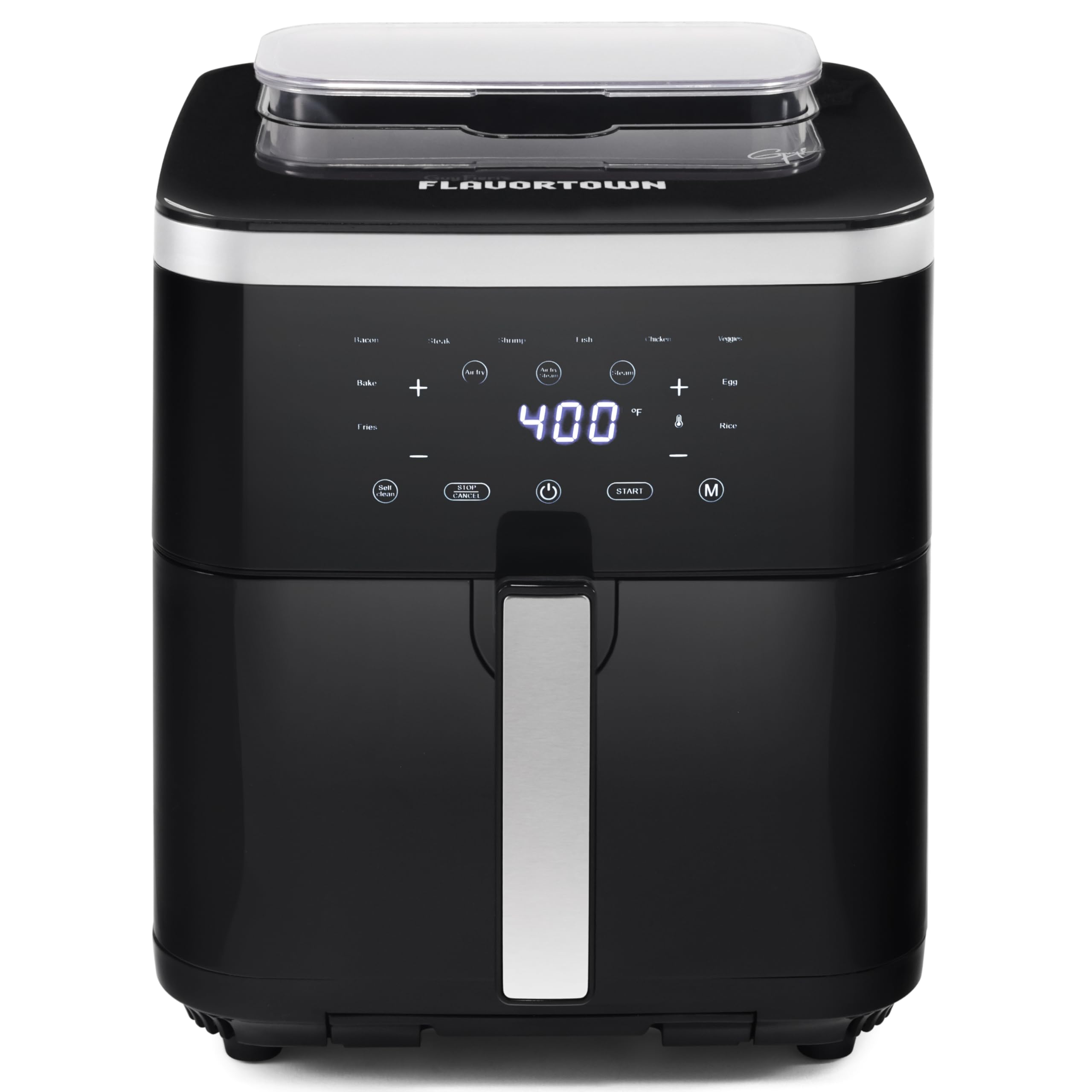 Guy Fieris Flavortown 6.5 Quart Steam Air Fryer with Moisture Lock Technology - Programmable Steamer and Air Fryer Combination,