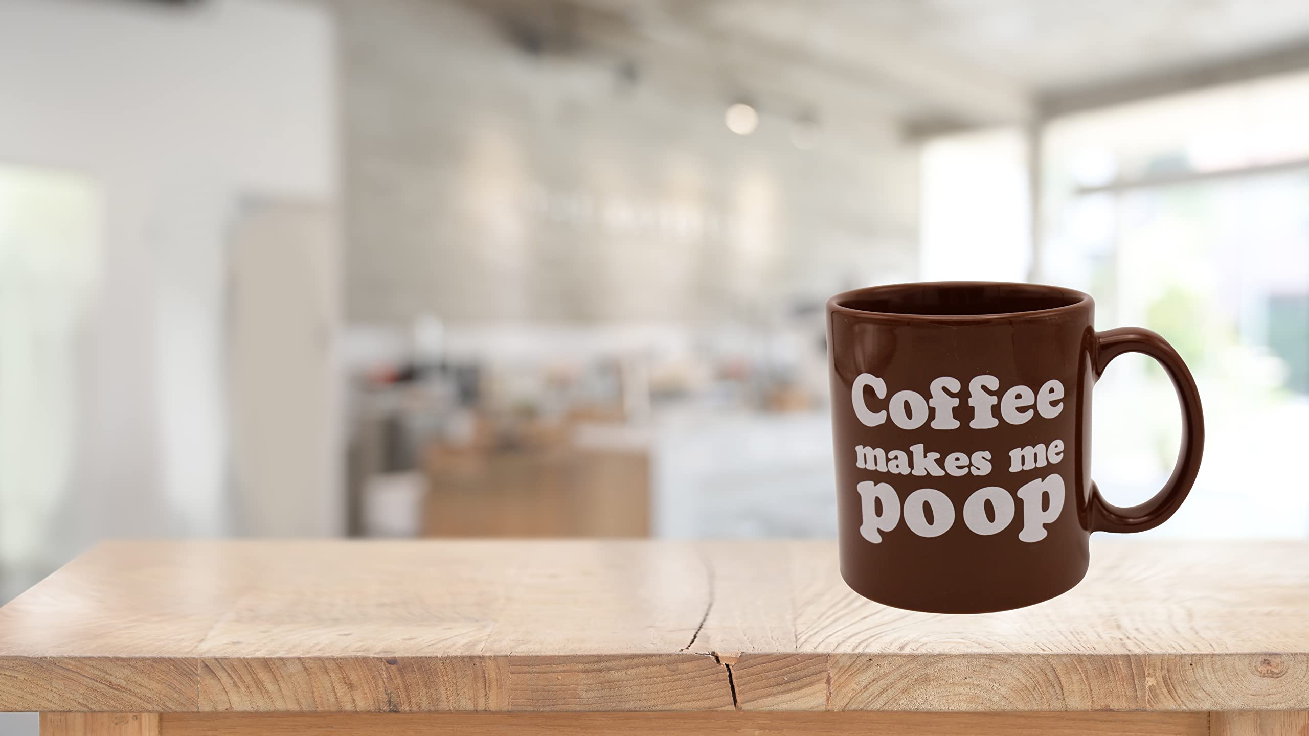Island Dogs Makes Me Poop Coffee Mug, 1 Count (Pack Of 1), Brown, 22 Ounces