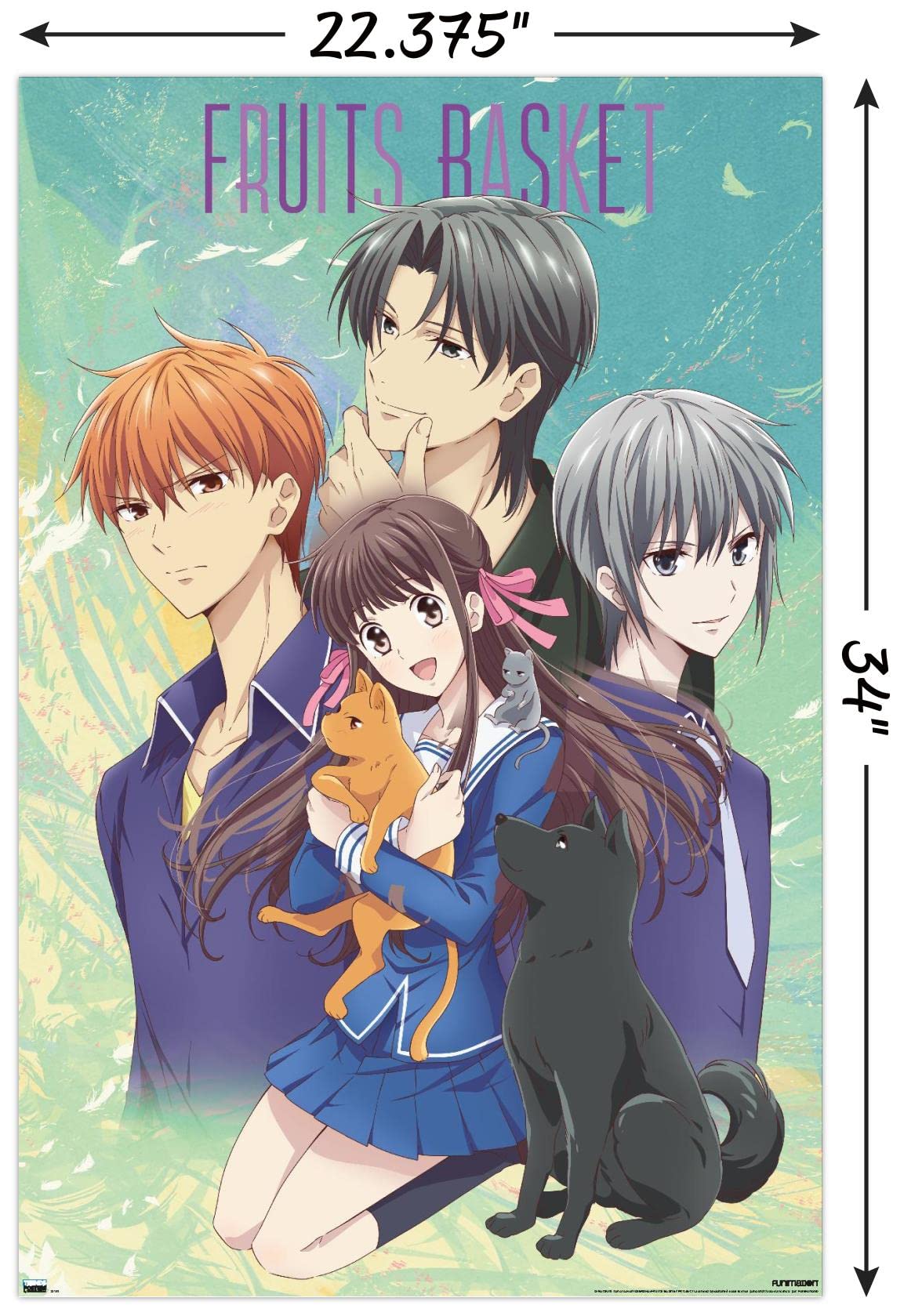 Trends International Fruits Basket - Art Work Wall Poster, 22.375'' X 34'', Poster & Clip Bundle