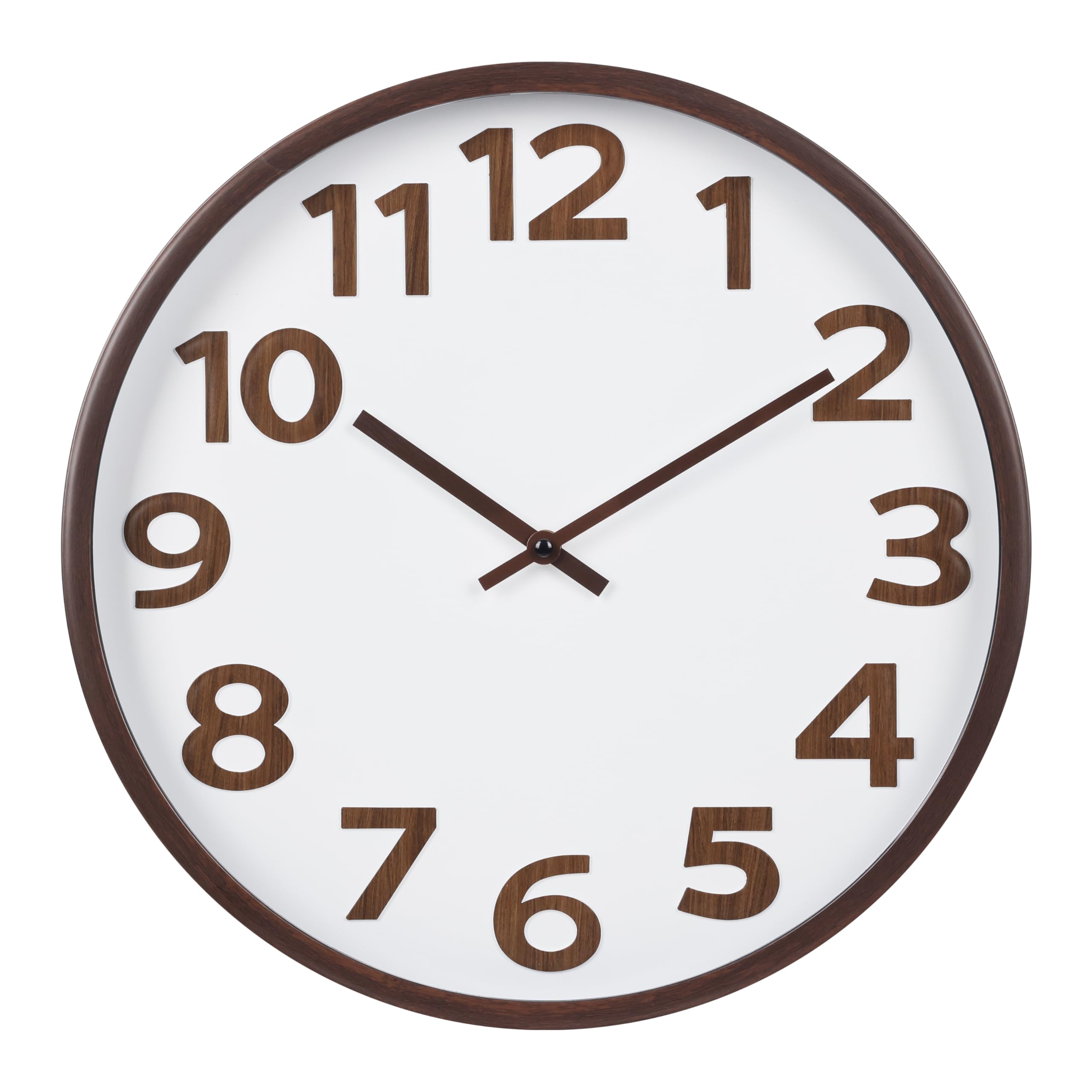 Large Wall Clock For Living Room Decor Silent Modern Wood Grain Wall Clocks Battery Operated For Kitchen Bedroom Office Home(16 