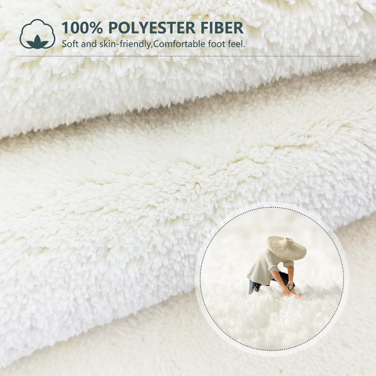 Aprophic 20''X30'' Boho Bath Rugs For Bathroom Decor Non-Slip Bath Mat Absorbent Plush Microfiber Soft Carpet Machine Washable B