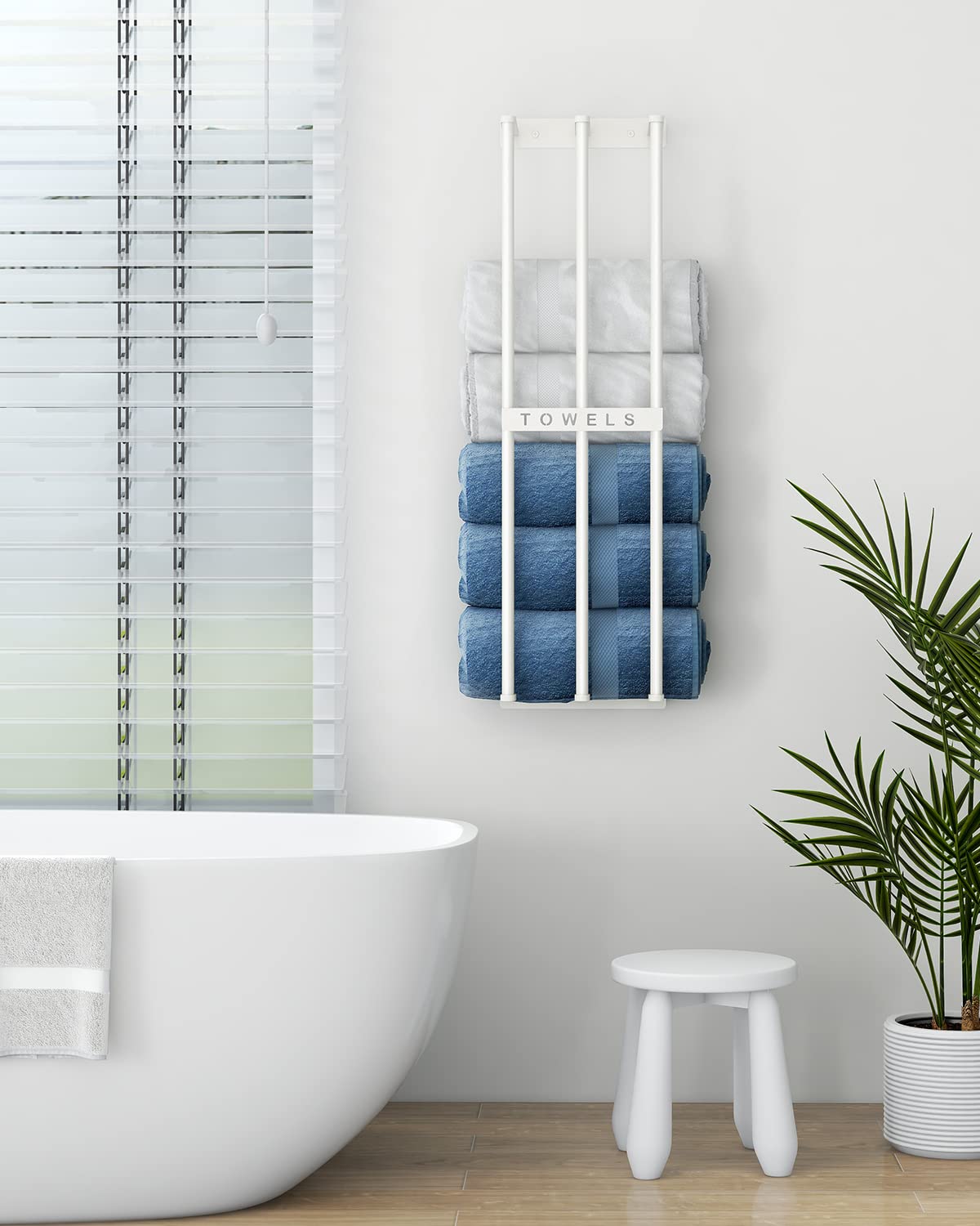 Towel Holders For Bathroom Wall Mounted, Bethom Towel Storage For Small Bathroom, Wall Towel Rack For Rolled Towels Bath Washclo