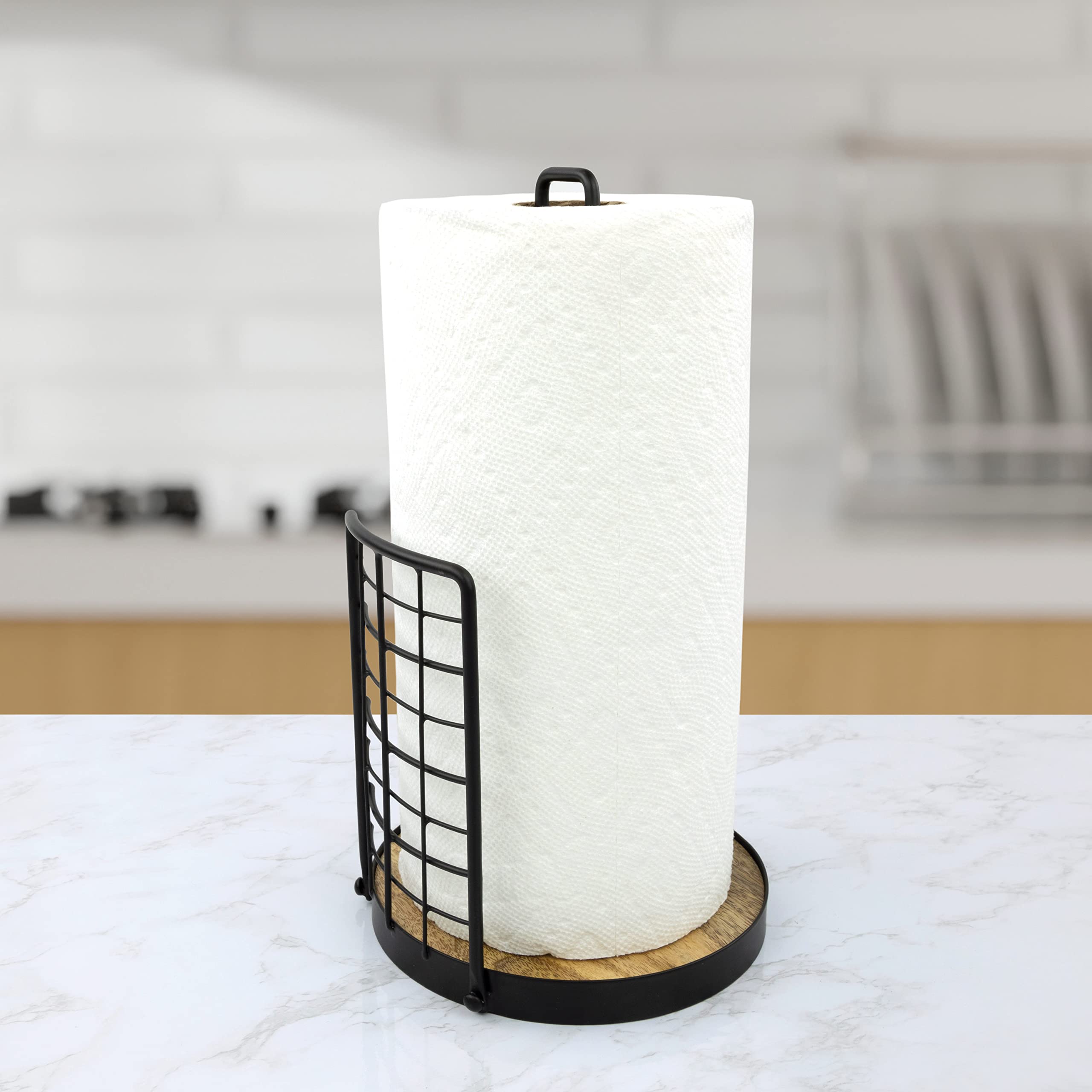 Spectrum Madison Paper Towel Holder For Storage And Dispensing Paper Towels, Perfect For Kitchen Counter, Bathroom Counter, Craf
