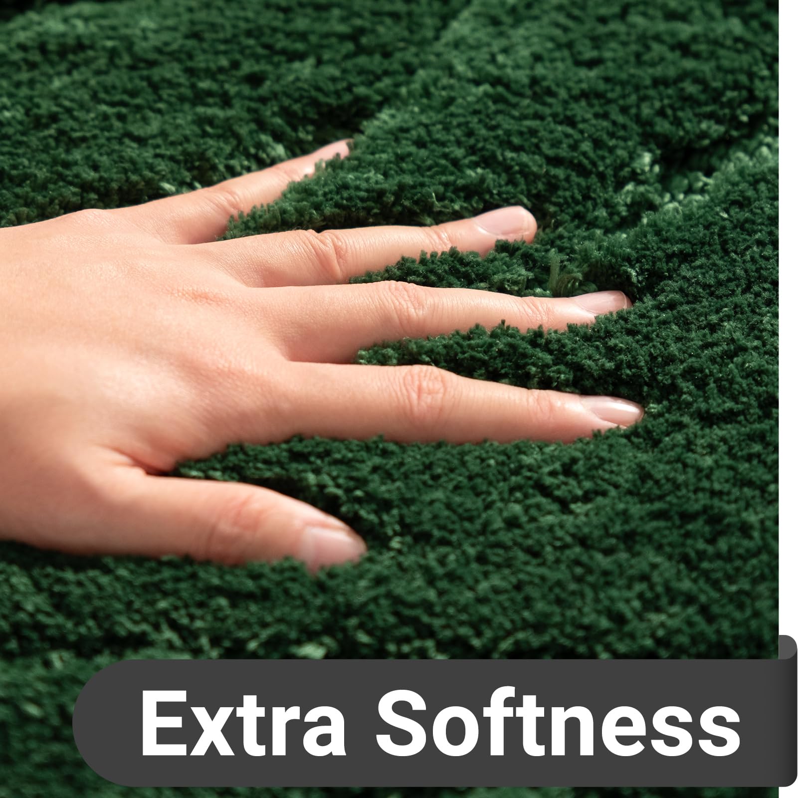 Dexde Bathroom Rugs Runner 24 X 60 Inch, Extra Long Bathroom Rug Non-Slip, Machine Washable Bath Mats Rug,Green Soft Carpets For