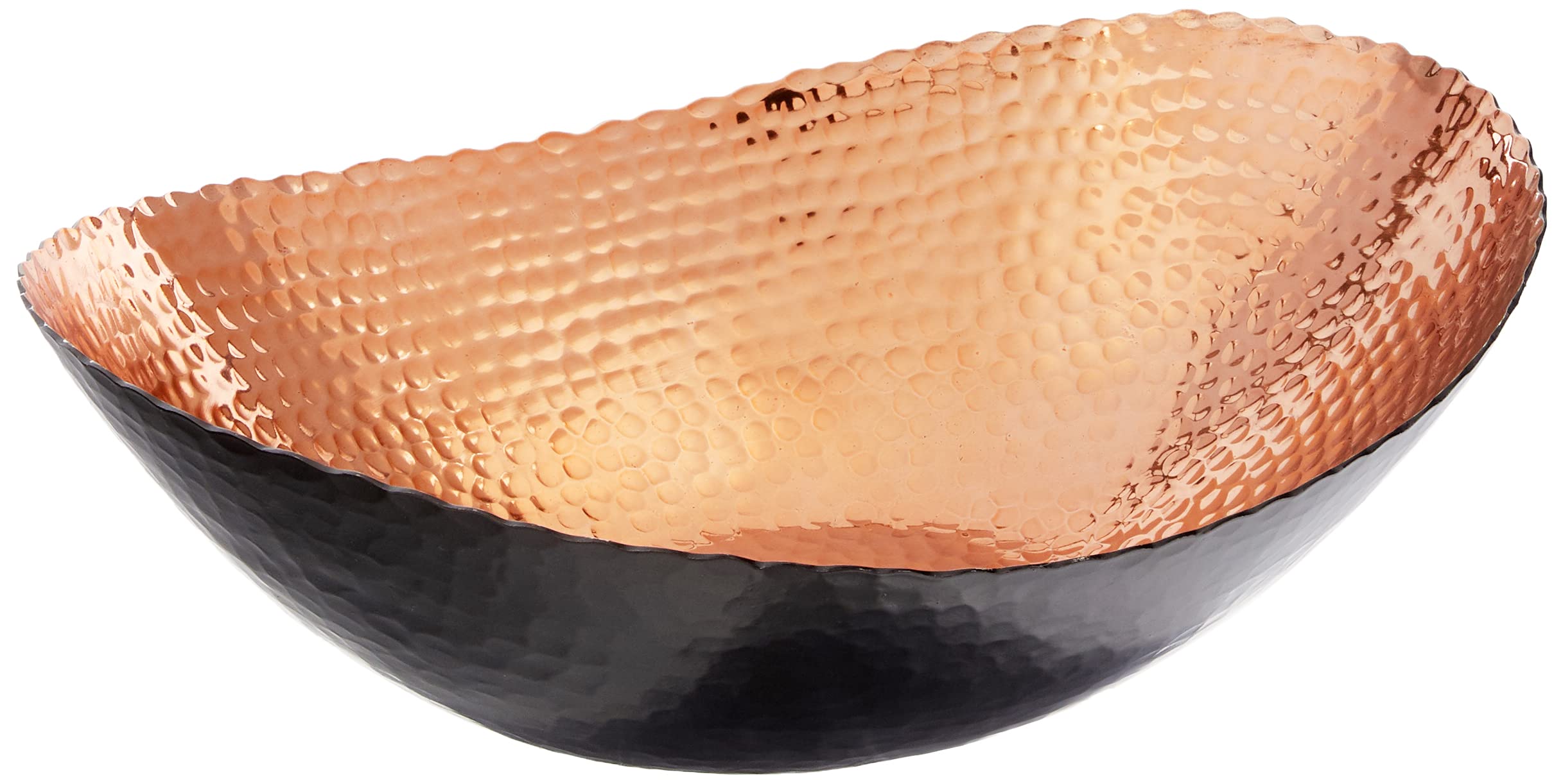 Elegance Oval Bowl, 14.75 x 11, Black/Copper