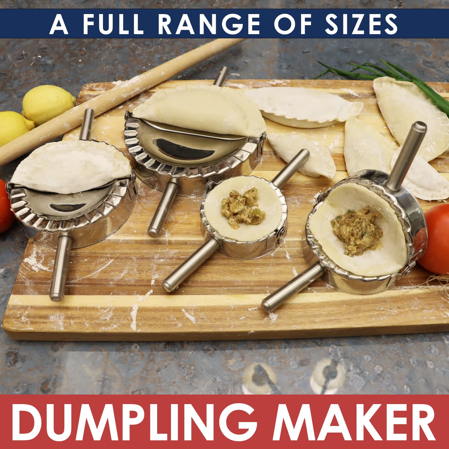 Best Utensils Stainless Steel Empanada Press Ravioli Mold Pierogi Dumpling Maker Wrapper Pastry Dough Cutter Kitchen Accessories