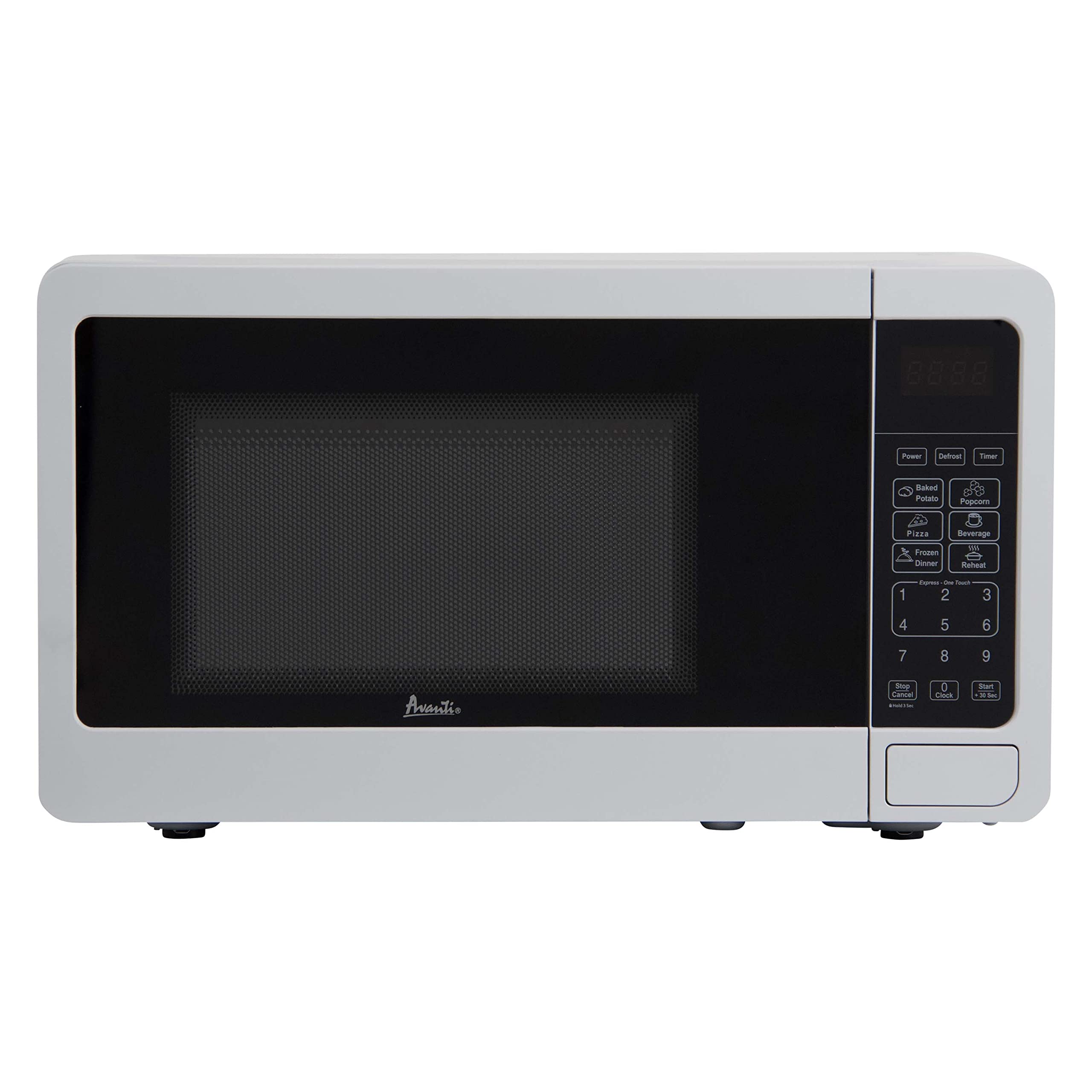 Avanti Mt7V0W Microwave Oven 700-Watts Compact With 6 Pre Cooking Settings, Speed Defrost, Electronic Control Panel And Glass Tu