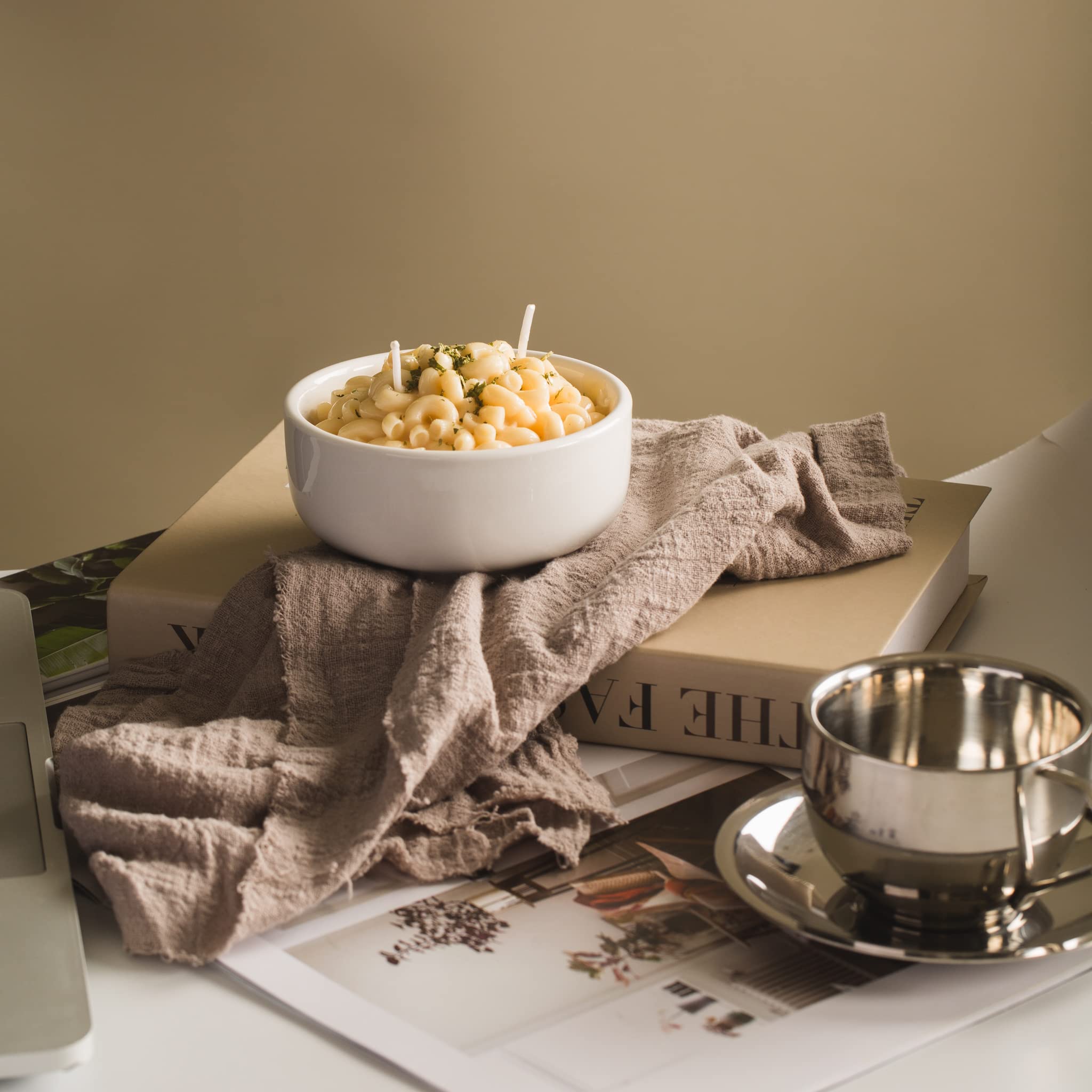 Macaroni Macaroni And Cheese Pasta Bowl Scented Candle Ritual Gift For Your Lovers Friends