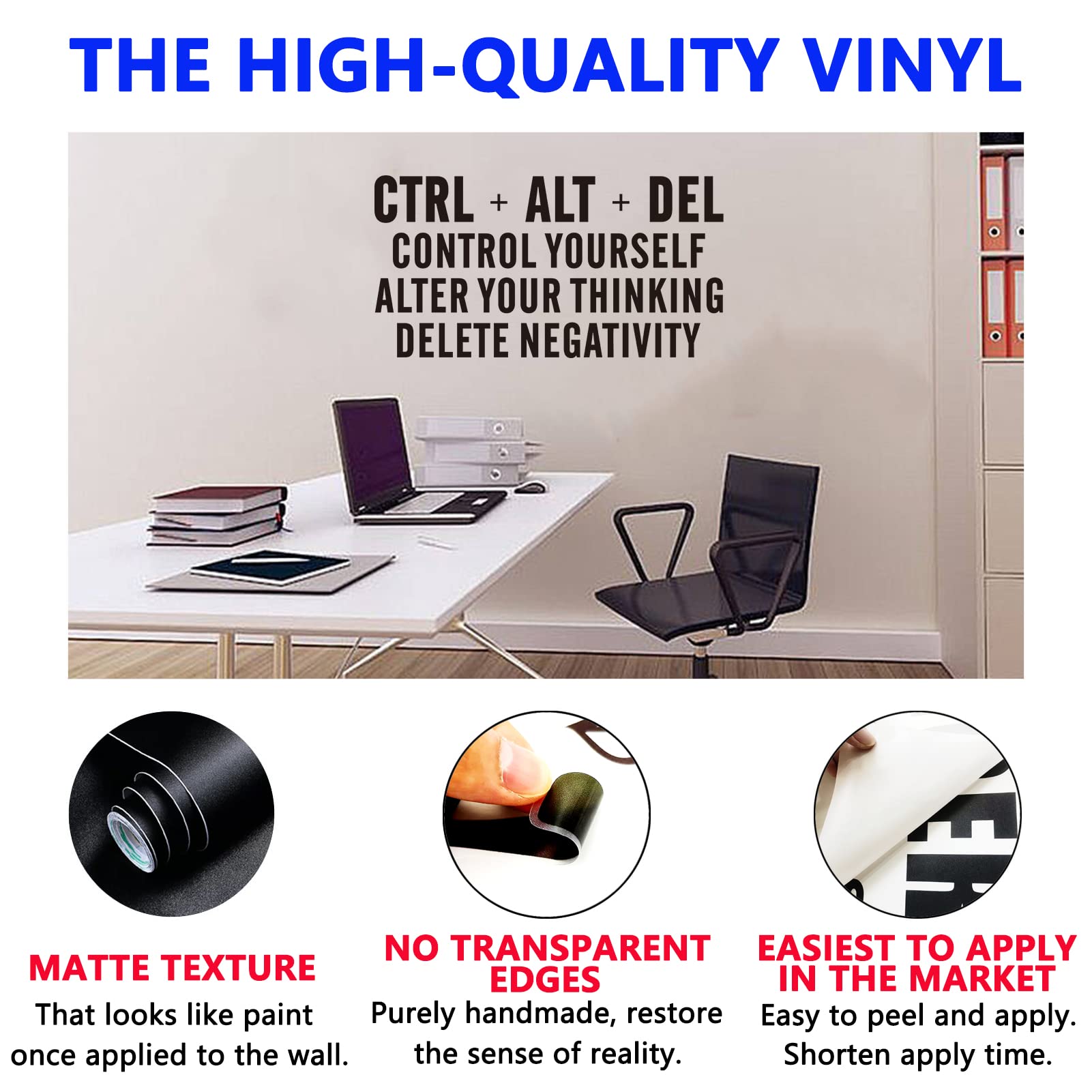 Seatune Inspirational Quotes Wall Stickers - Office Gym Motivational Wall Decals - Office Desk School Classroom Positive Home Vi