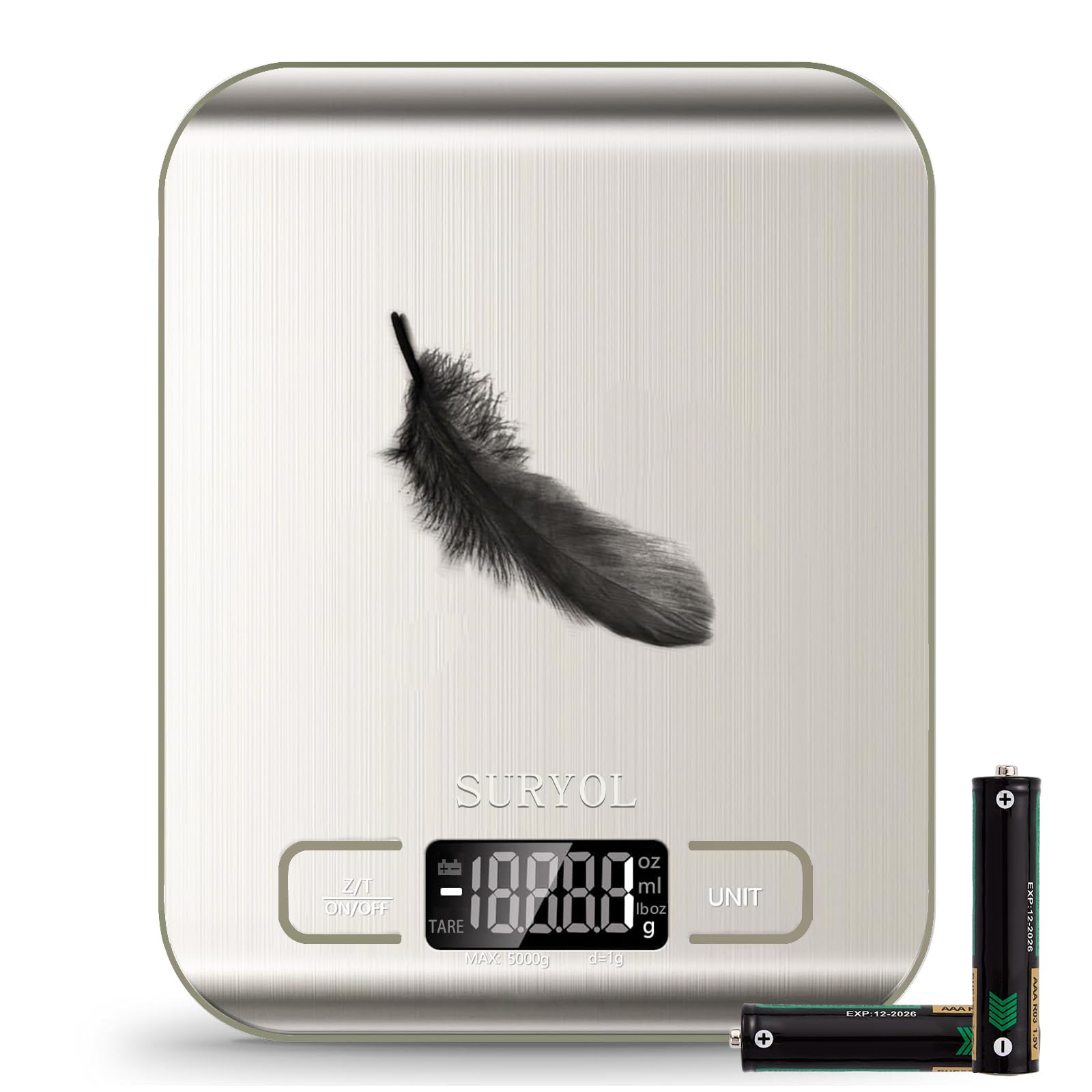 Suryol Food Kitchen Scale (Silvery & Grayish Green)