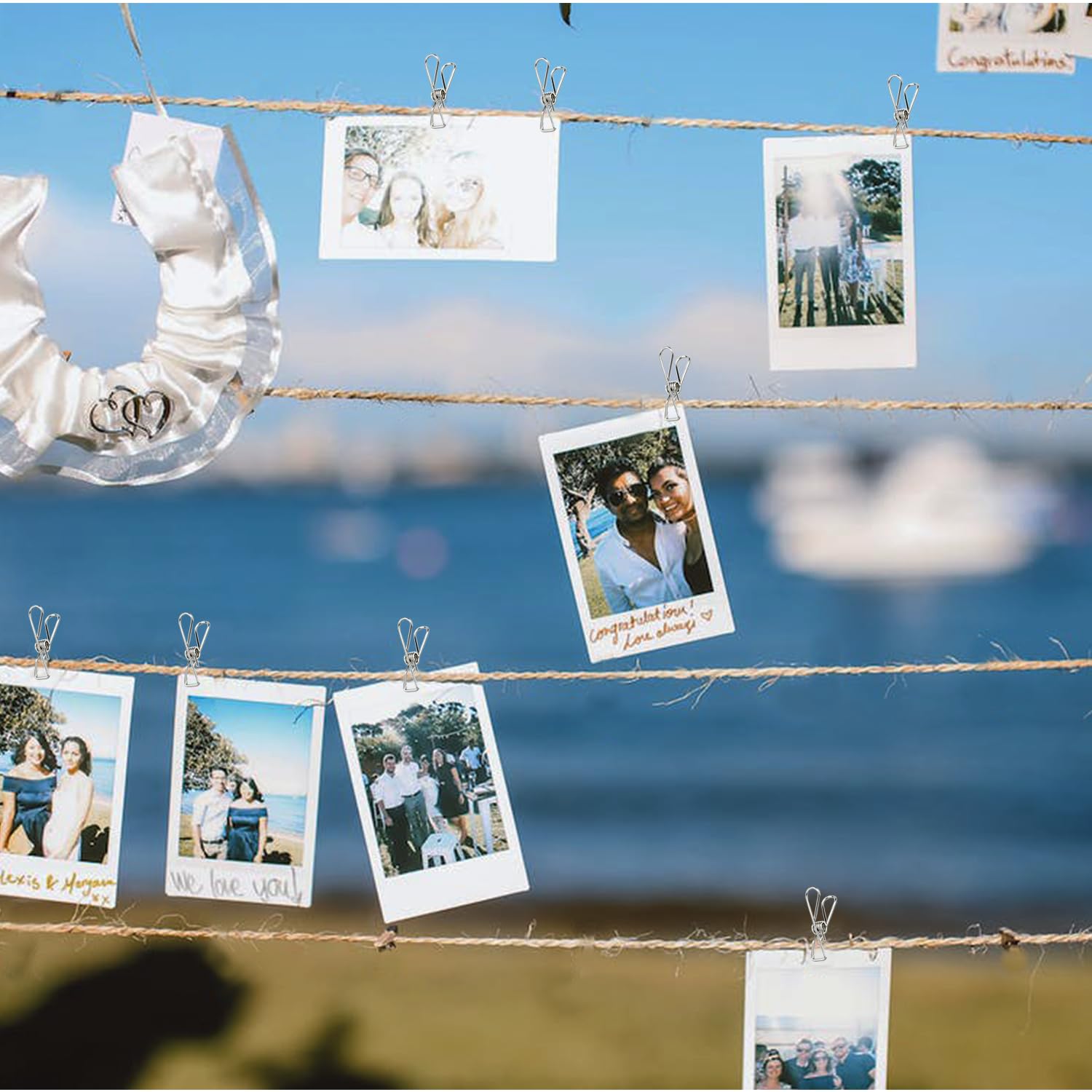 Bonycust Laundry Clothes Pins Clips 50 Pack, Stainless Steel Heavy Duty Laundry Peg Metal Clip Clothespins For Hanging, Outdoor