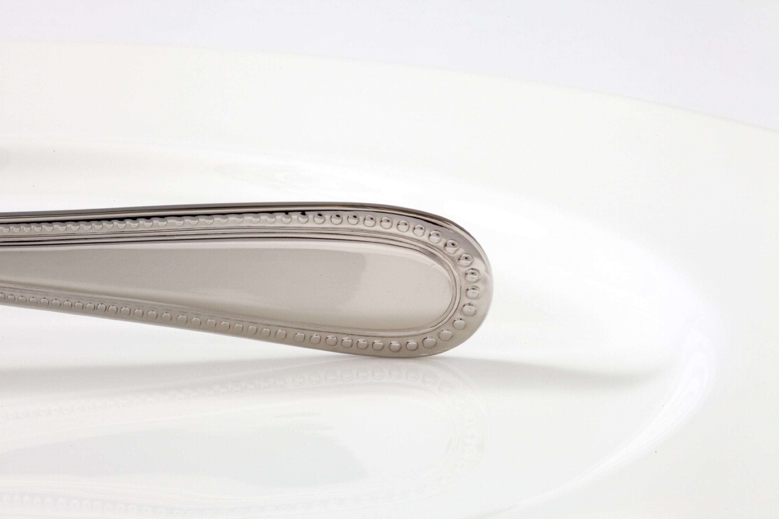 Fortessa Caviar 18/10 Stainless Steel Flatware Dessert/Oval Soup Spoon, Set Of 12,Silver
