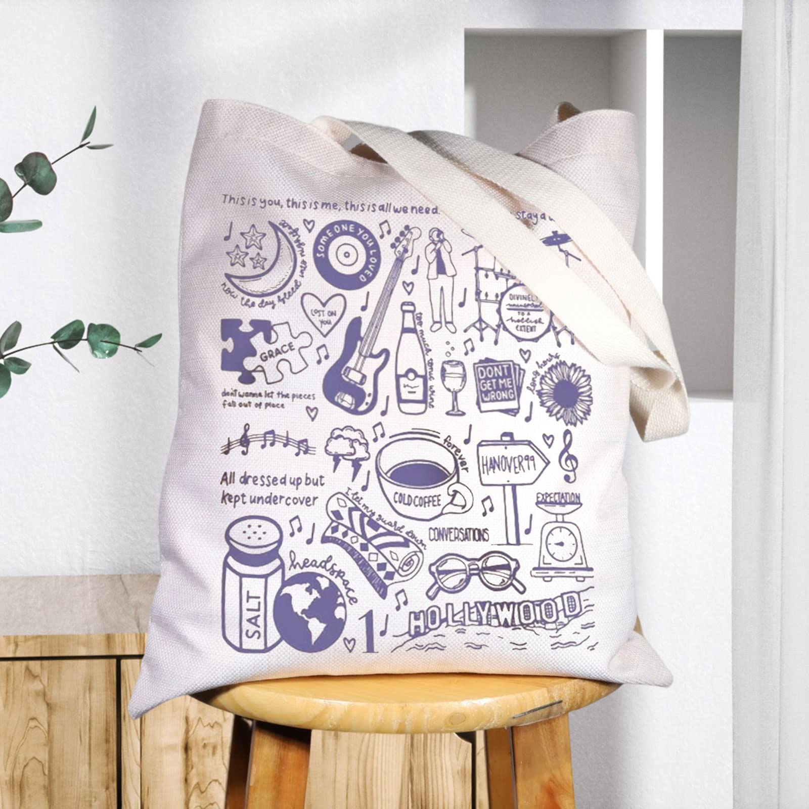 Bwwktop Singer Album Canvas Tote Bag Singer Fans Gift Album Inspired Shoulder Bag Singer Merchandise (This Is You)