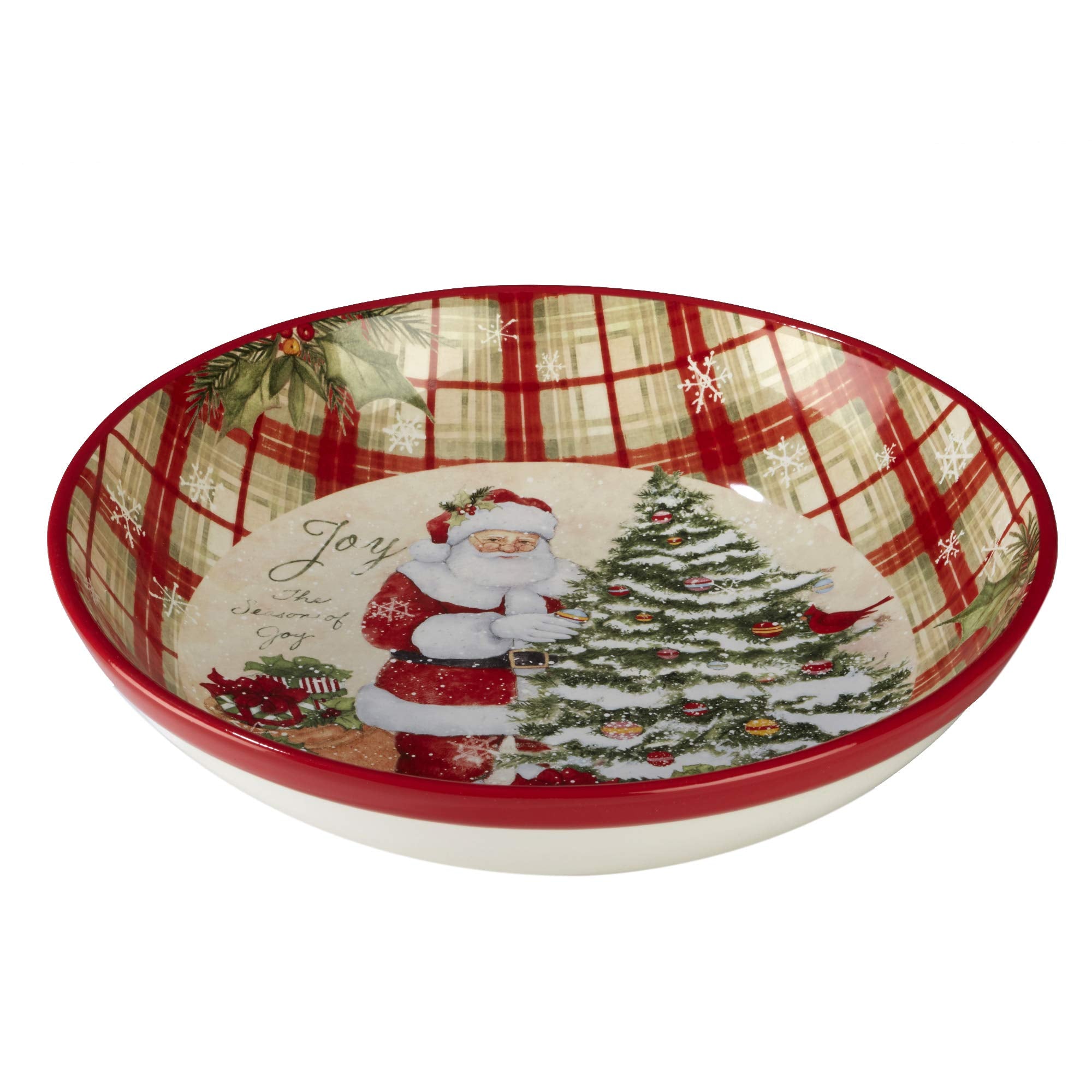 Certified International Holiday Wishes Pasta Bowl 13.25'' X 3'' Servware, Serving Accessories, One Size, Multicolored, 473 Milli