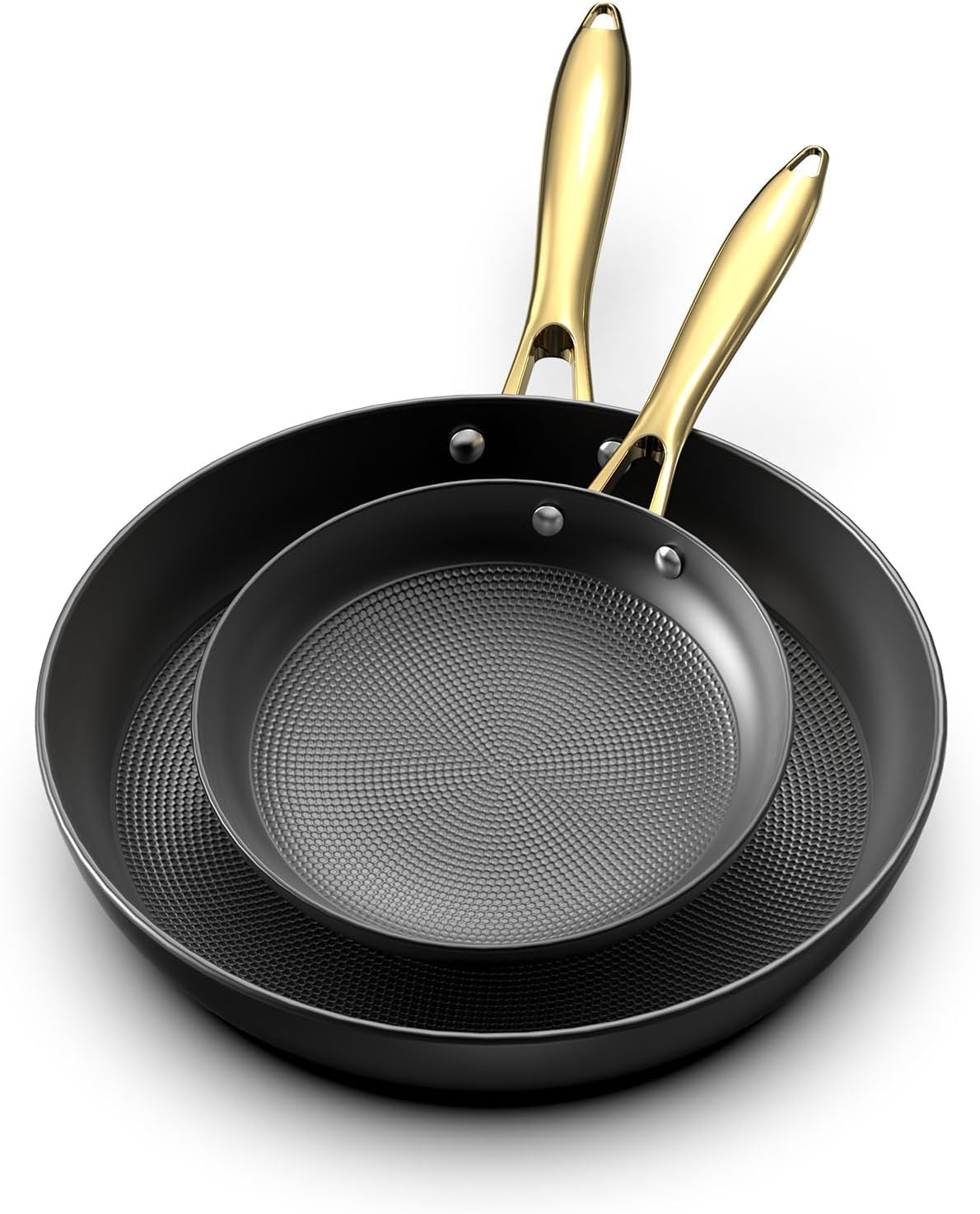 Imarku Non Stick Frying Pans, Cast Iron Skillets 2Pcs - 8 Inch & 12 Inch Nonstick Frying Pan, Long Lasting Skillets And Frying P