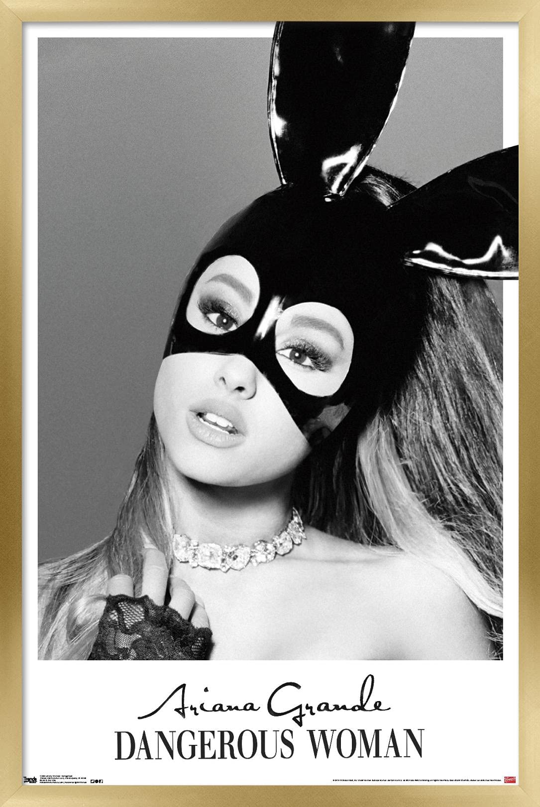 Trends International Ariana Grande - Dangerous Wall Poster, 14.725'' X 22.375'', Gold Framed Version