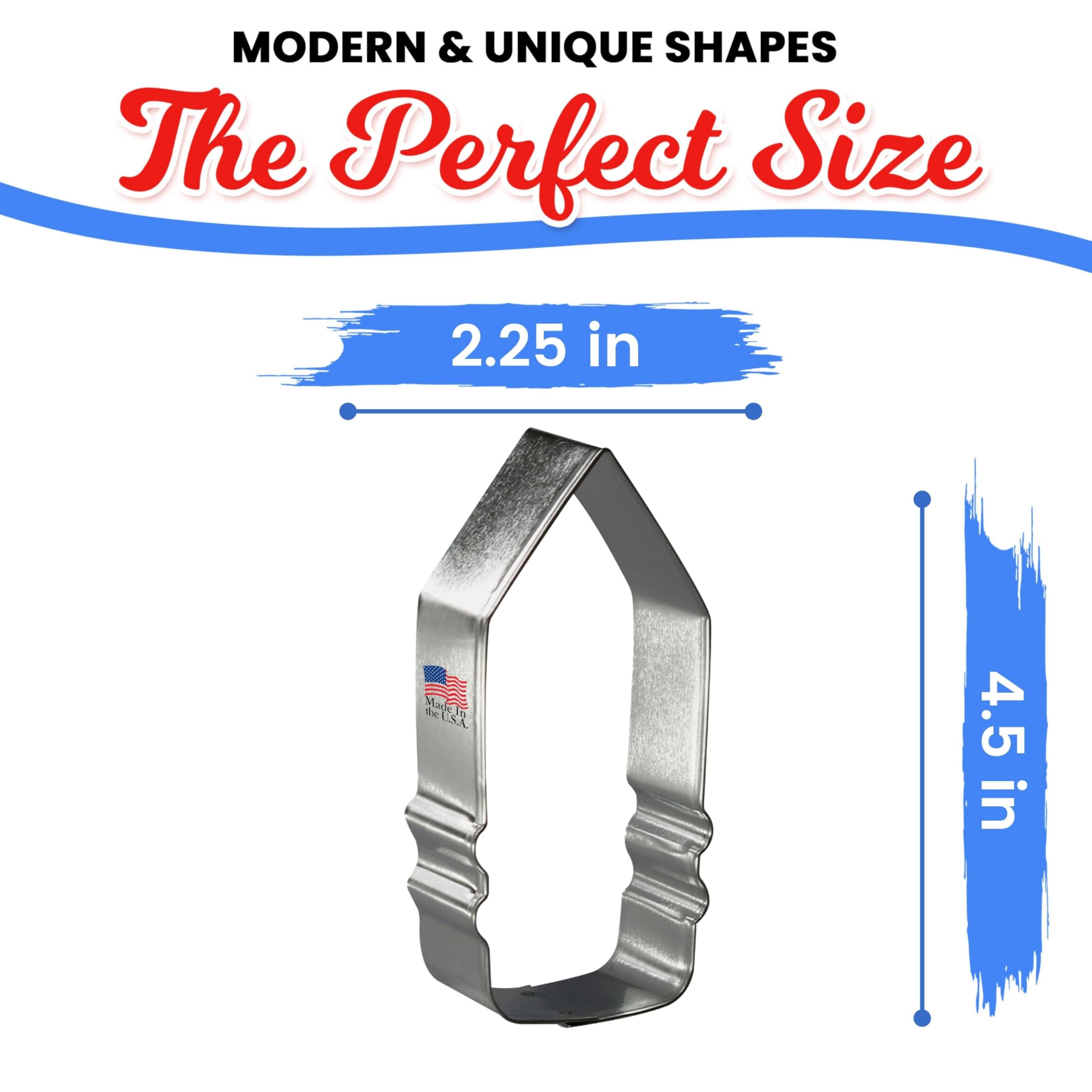Chunky Pencil Cookie Cutter 4.5 Inch - Made In The Usa - Foose Cookie Cutters Tin Plated Steel Chunky Pencil Cookie Mold