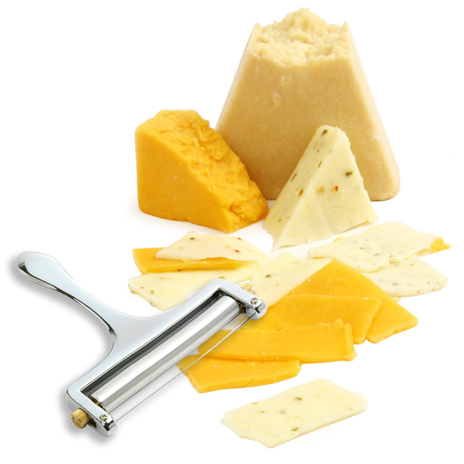 Norpro Heavy Duty Adjustable Cheese Slicer, Zinc, 5in/13cm, Gray, Model 330