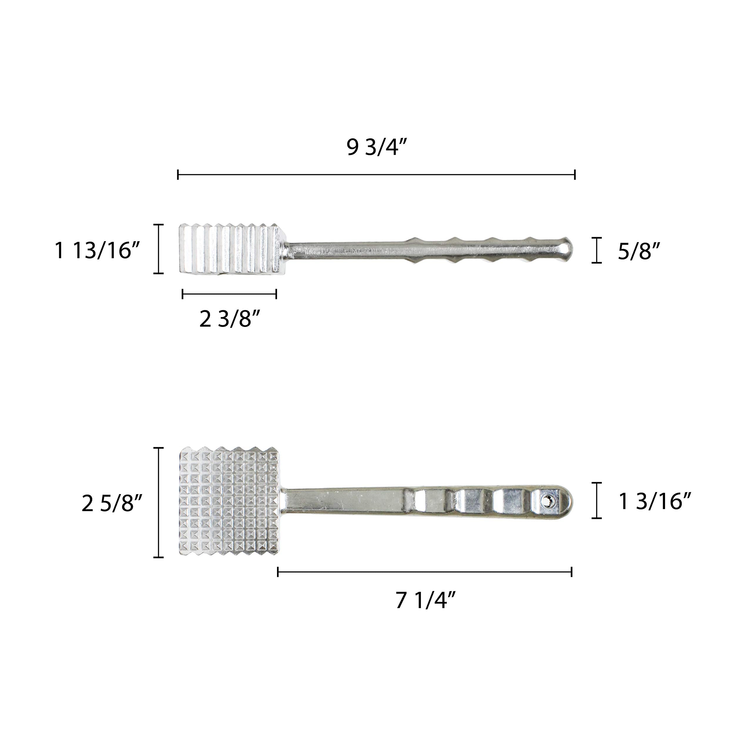 Thunder Group Aluminum Meat Tenderizer, 9-1/2-Inch