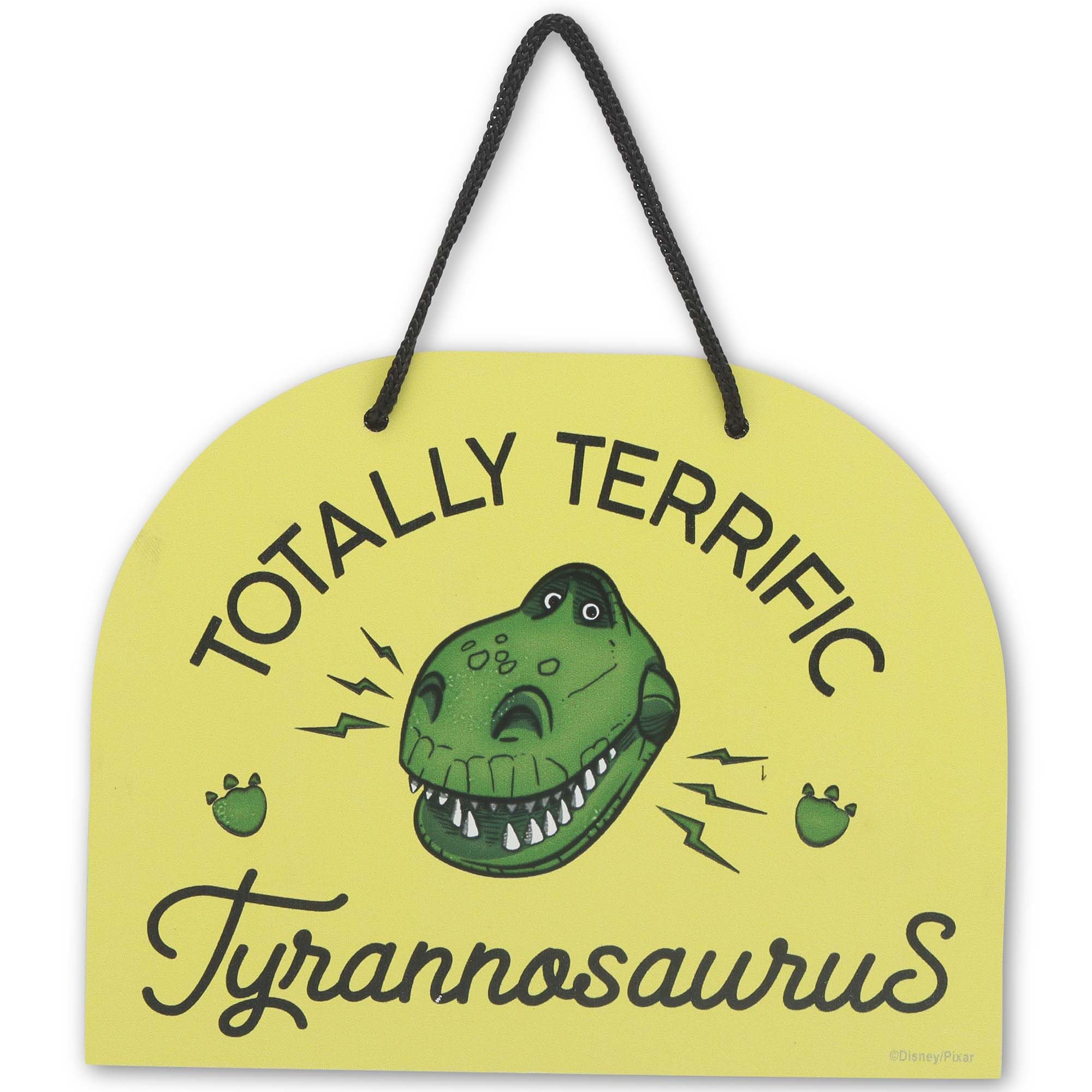 Disney Pixar Toy Story Totally Terrific Tyrannosaurus Hanging Metal Wall Decor - Fun Rex Sign for Home