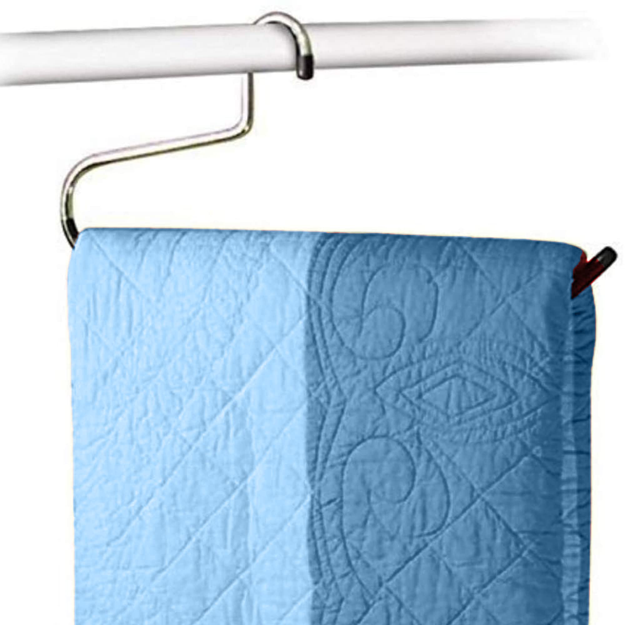 Buydbest -Stainless Steel Hanger Set Of 9, Heavy Duty Hanger, Hanger For Bedspreads, Tablecloths, Linens, Large Towels, Cloth Ha