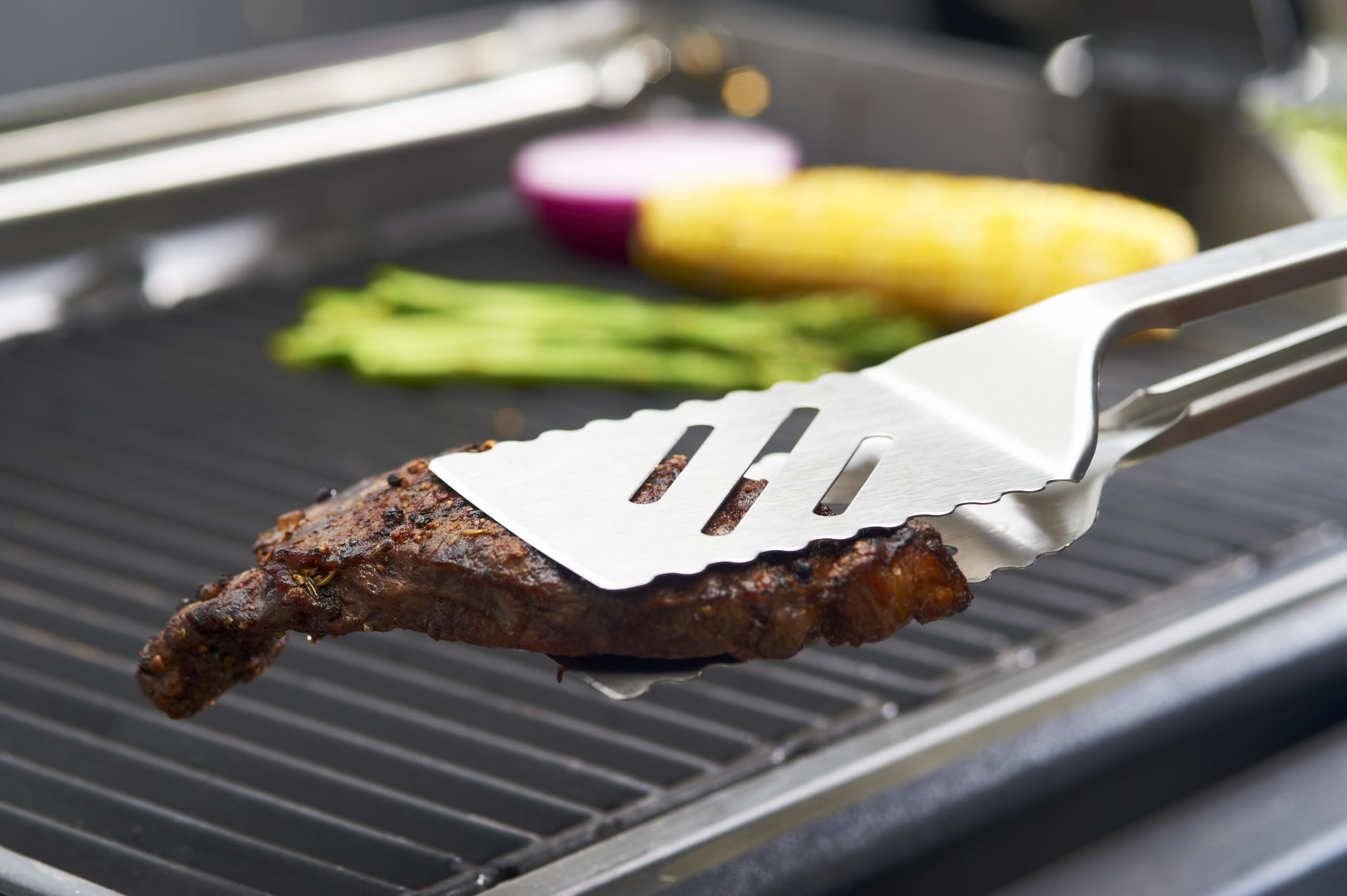 GrillPro 40240 Stainless Steel Tong/Turner Combo, 16-Inch, Silver