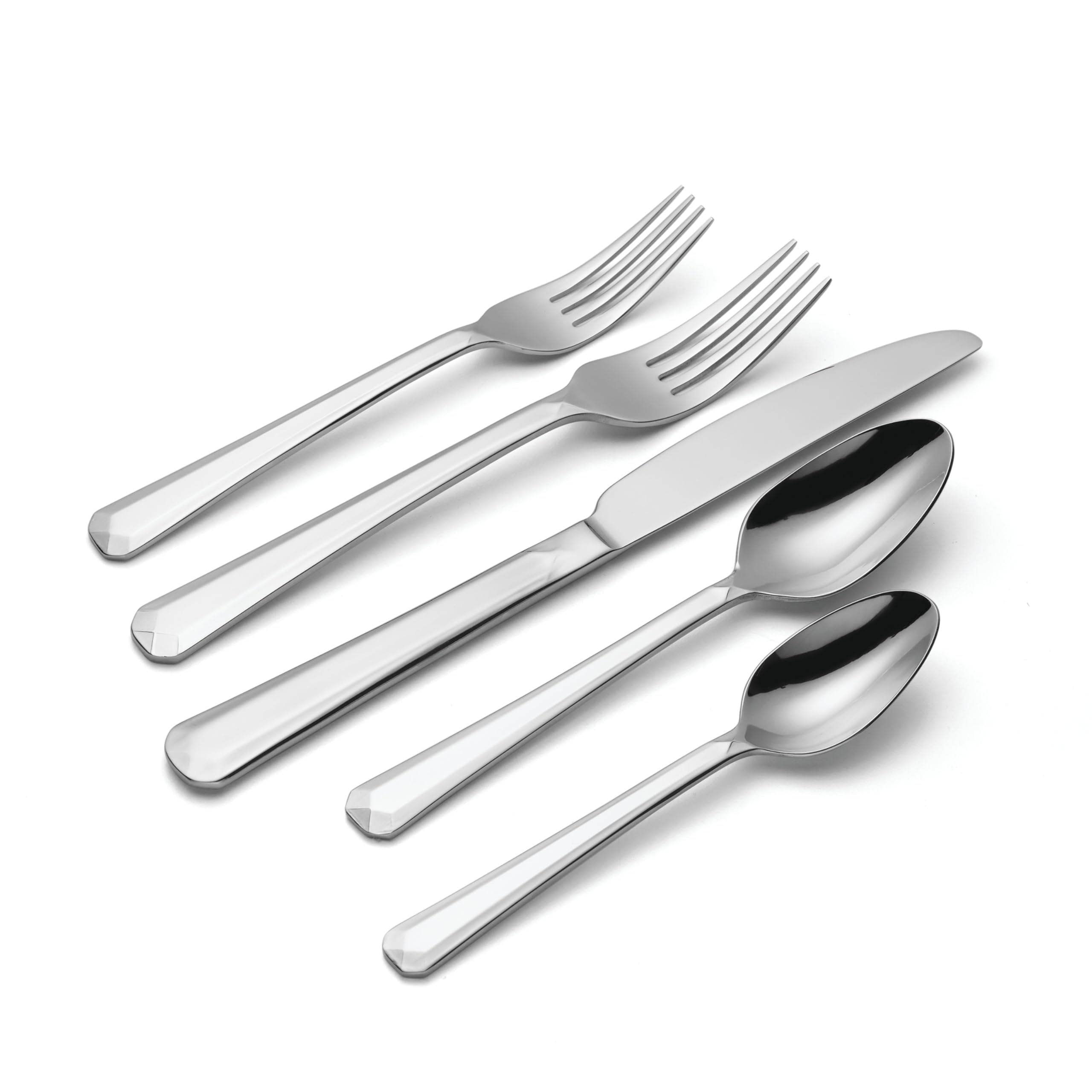Oneida Chroma 65 Piece Fine Flatware Set, Service For 12, 18/10 Stainless Steel, Silverware Set, Dishwasher Safe