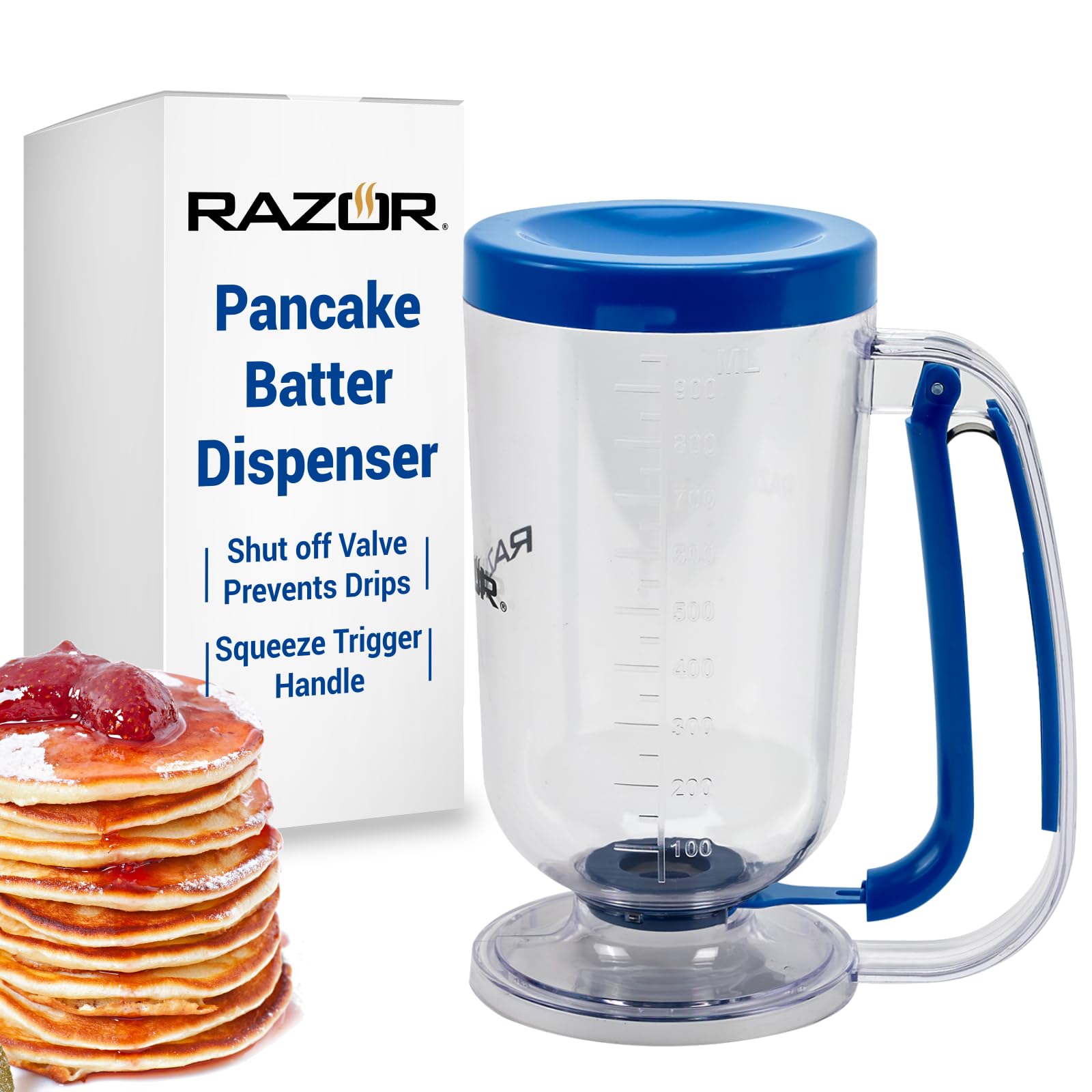 Razor Pancake Batter Dispenser | 08823Rz | Effortless Pancake Perfection & Master Fluffy Pancakes With Ease